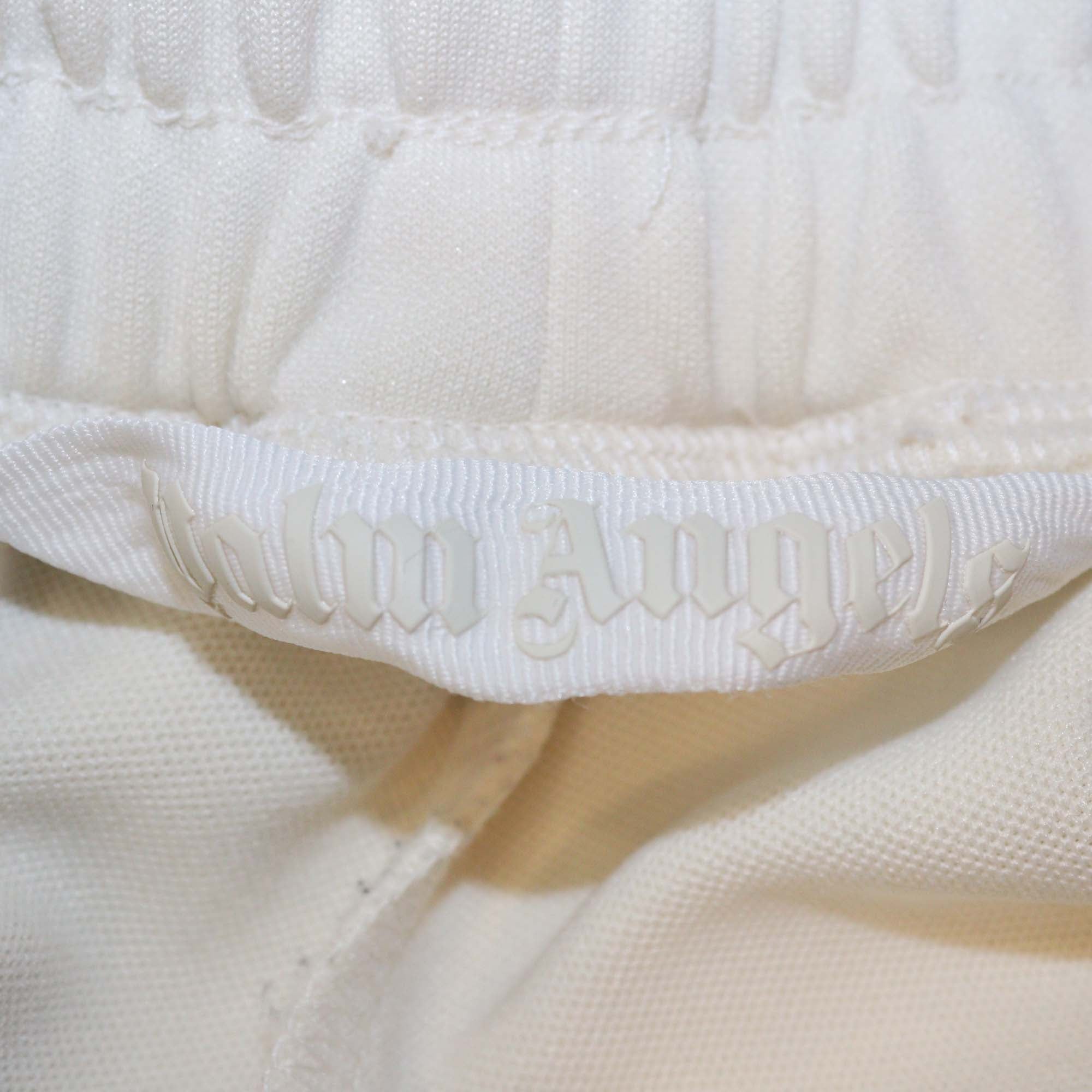 Palm Angels Cream Rainbow Side Stripe Detail Track Pants