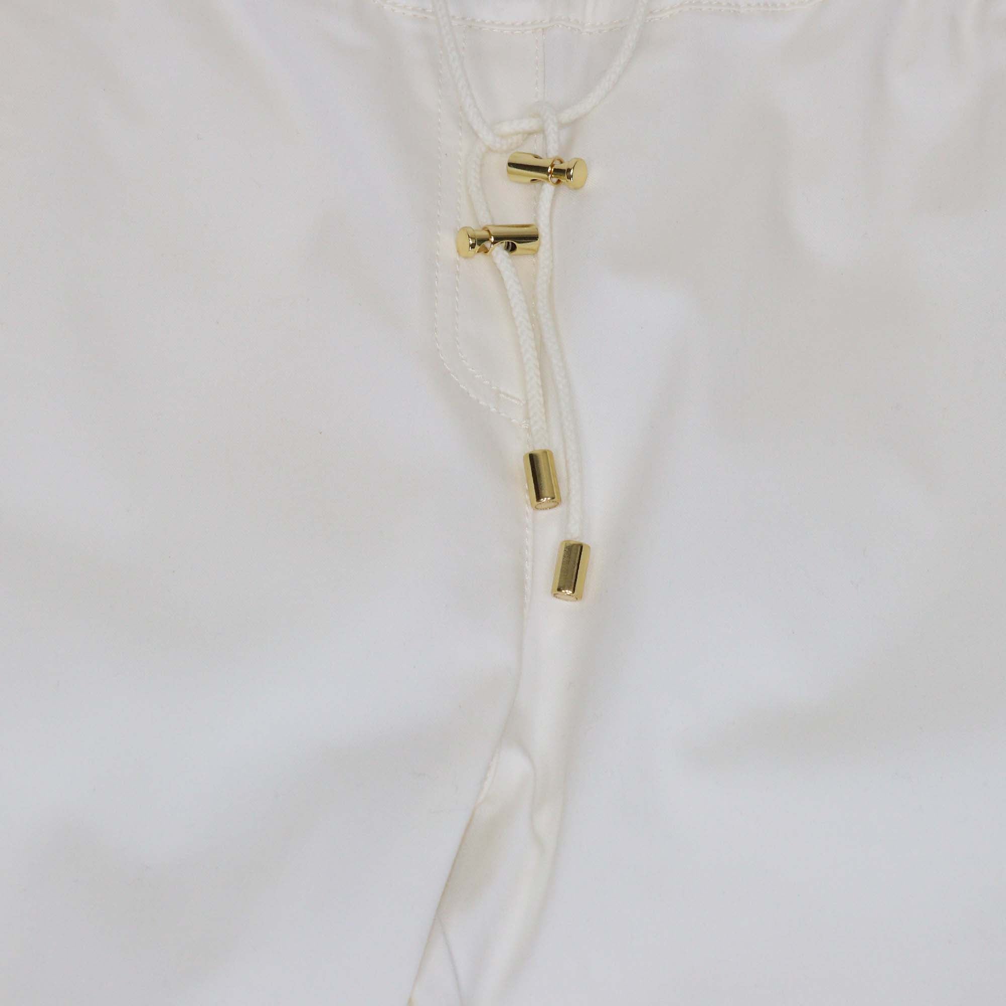 Balmain Cream Cotton Blend Knit Zip Detail Track Pants