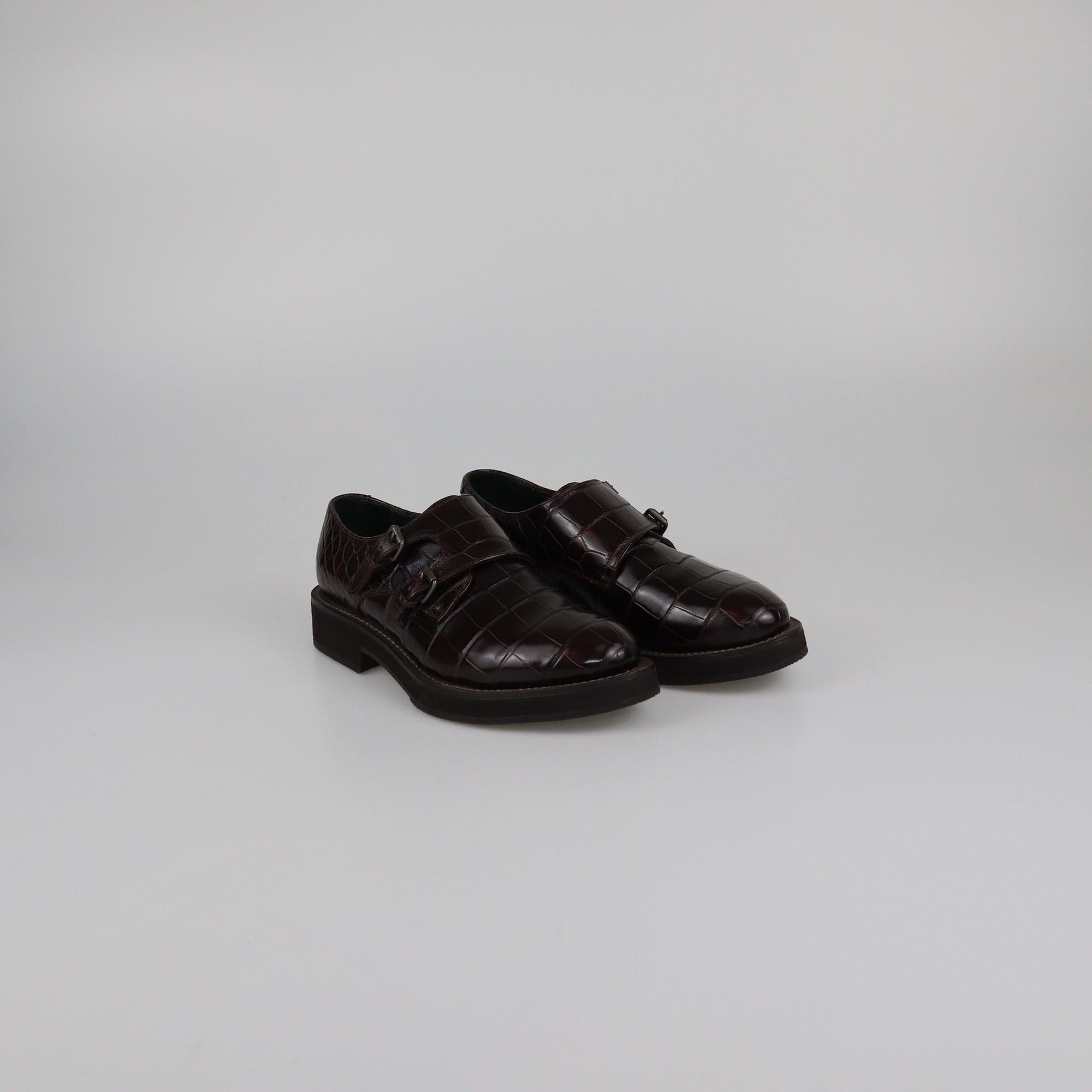 Brunello Cucinelli Dark Brown Shine Alligator Loafers Womens Brunello Cucinelli
