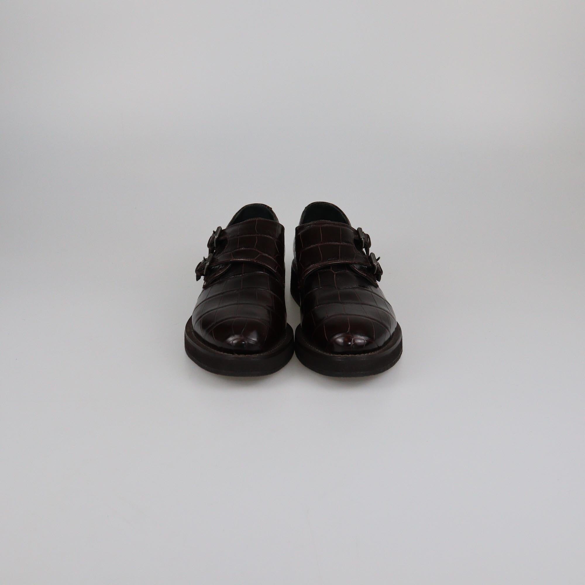 Brunello Cucinelli Dark Brown Shine Alligator Loafers Womens Brunello Cucinelli