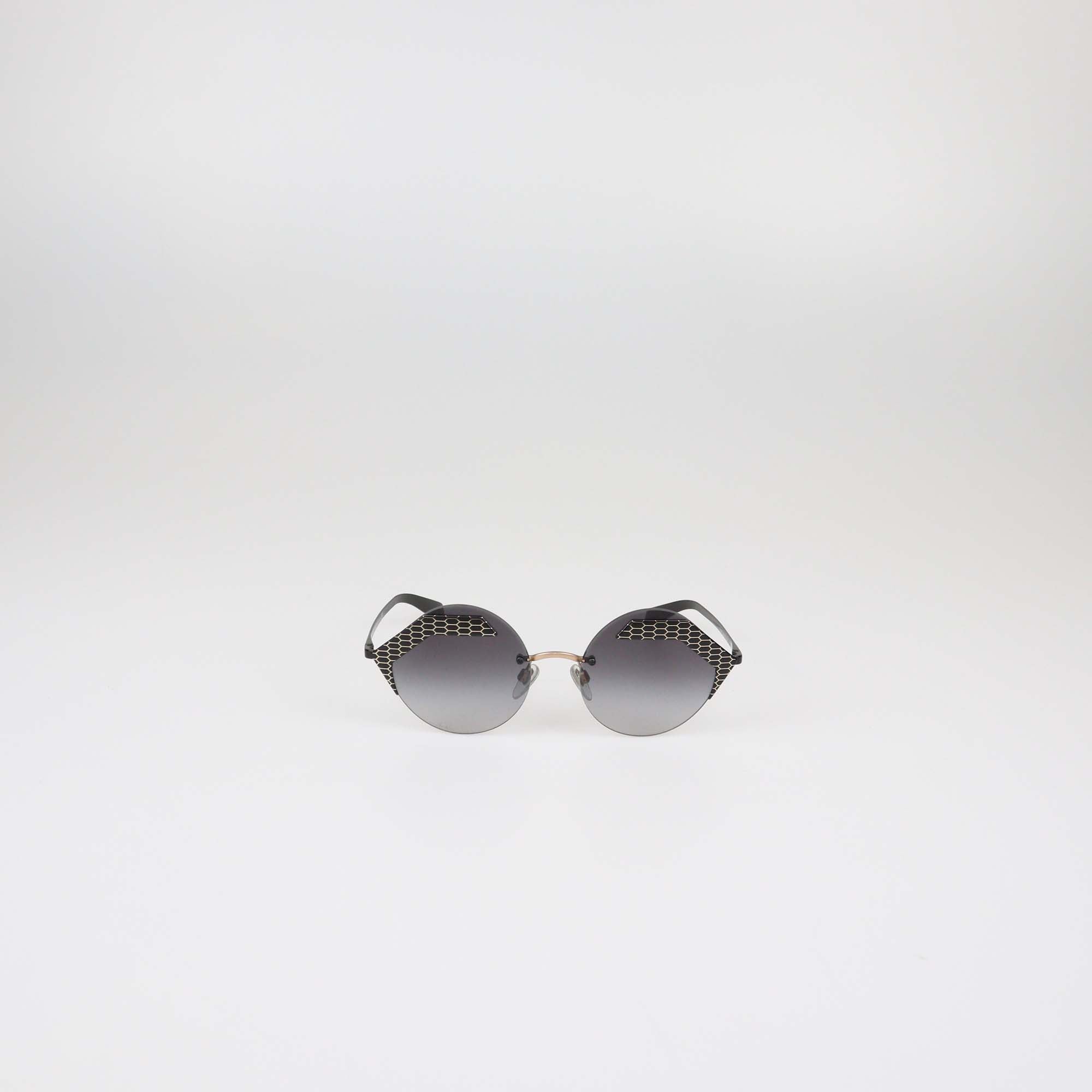 Bvlgari Grey 6089 2028/8G Mirrored Serpenti Sunglasses