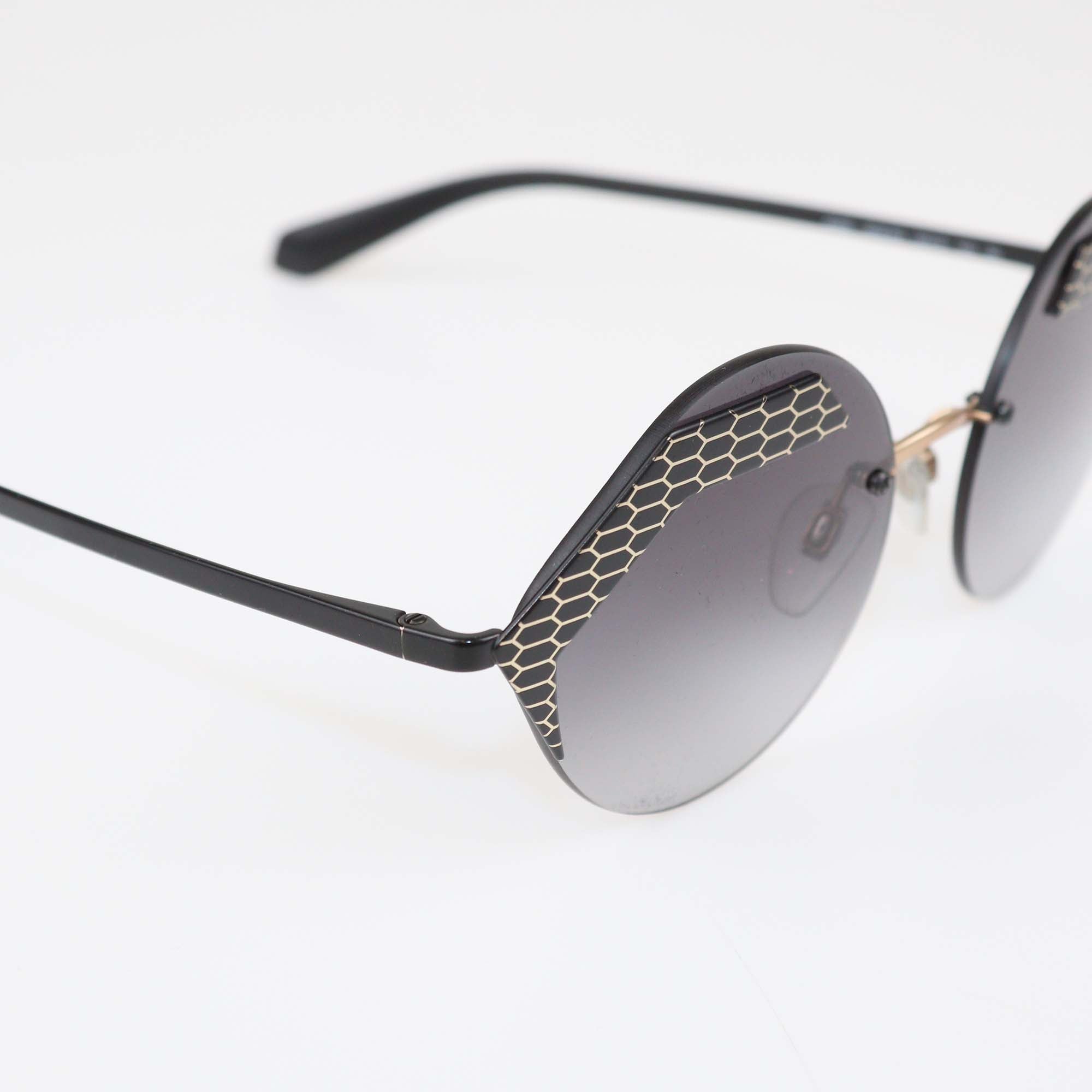 Bvlgari Grey 6089 2028/8G Mirrored Serpenti Sunglasses