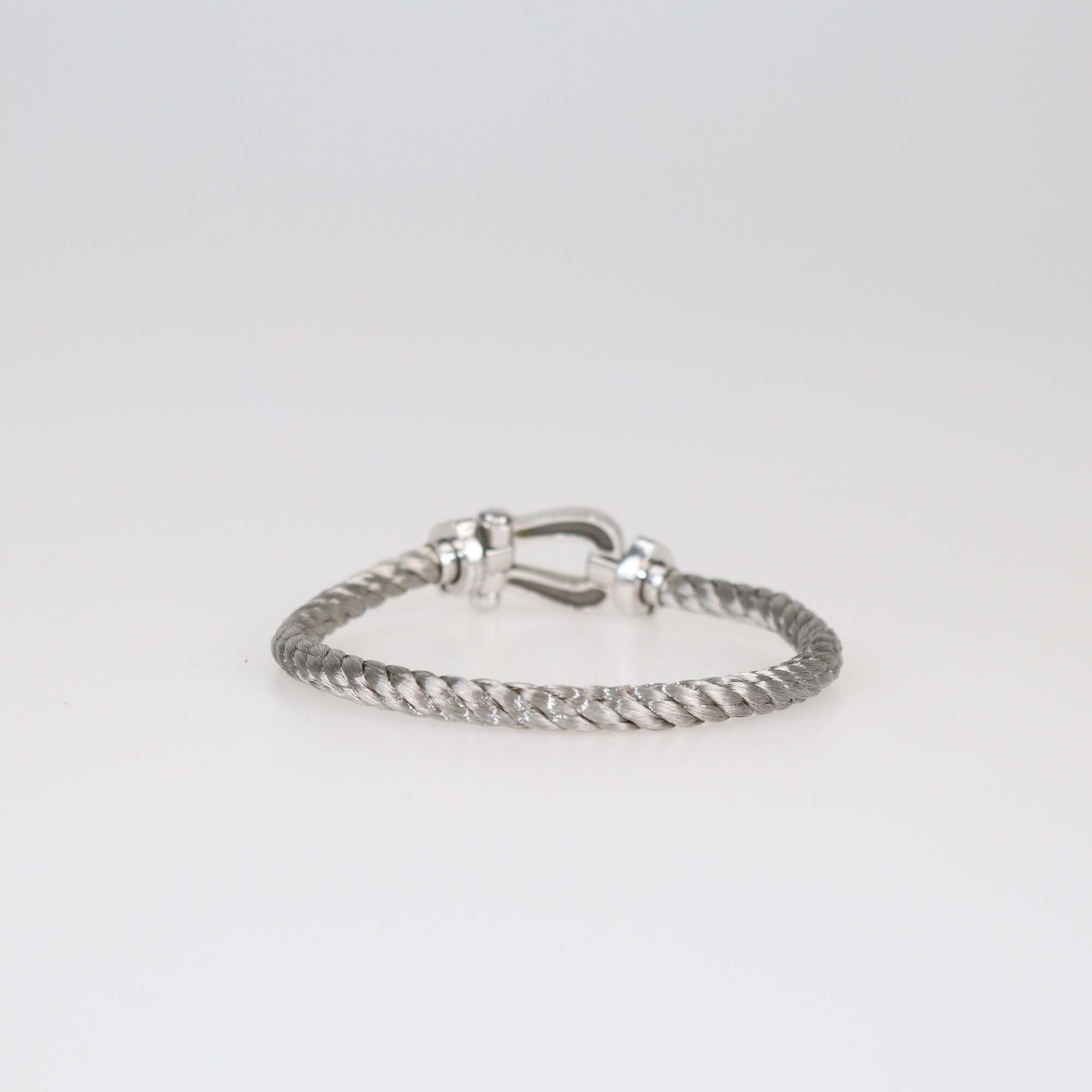 Fred White Gold Force 10 Cable Bracelet Womens Fred