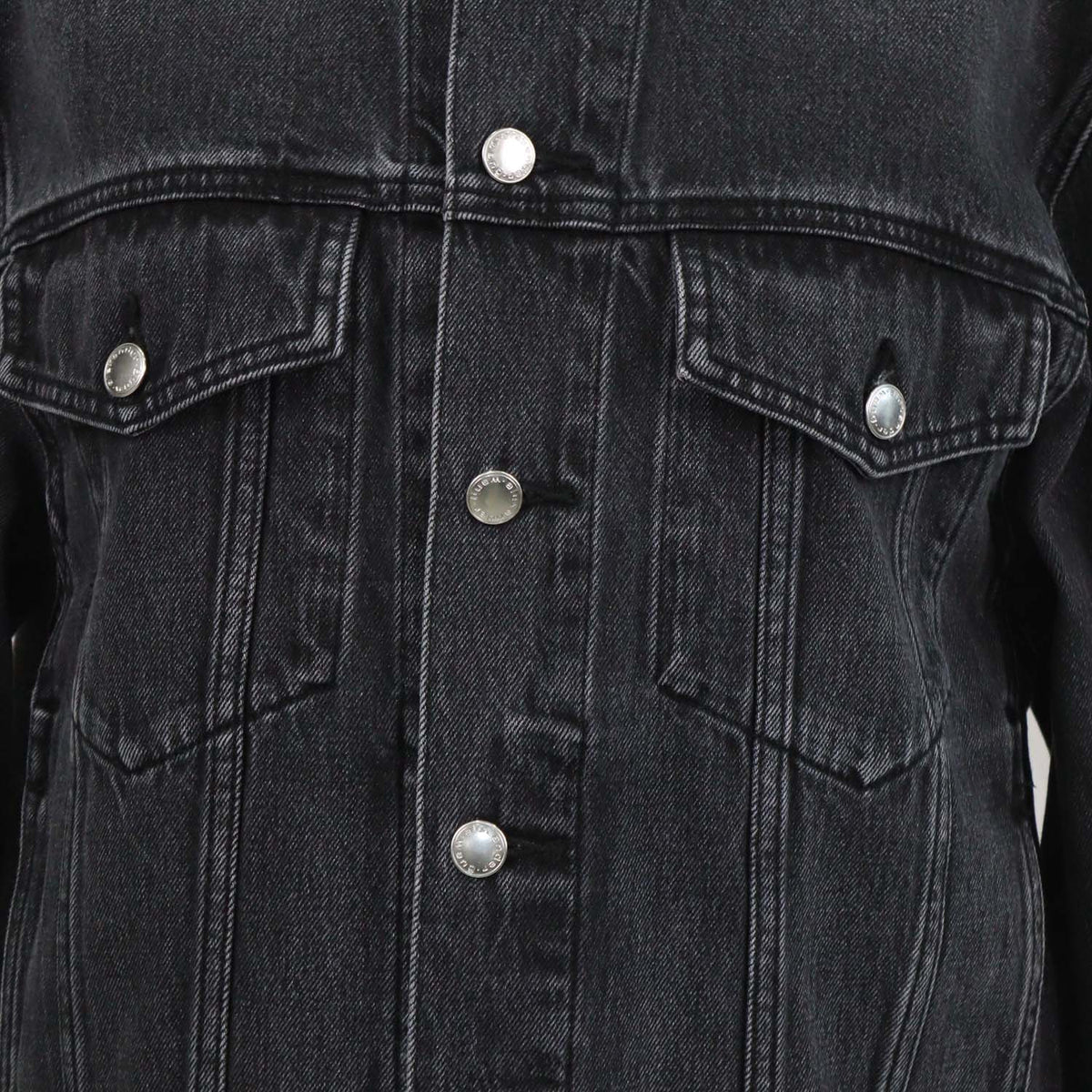 Alexander Wanf Black Denim Button Up Jacket
