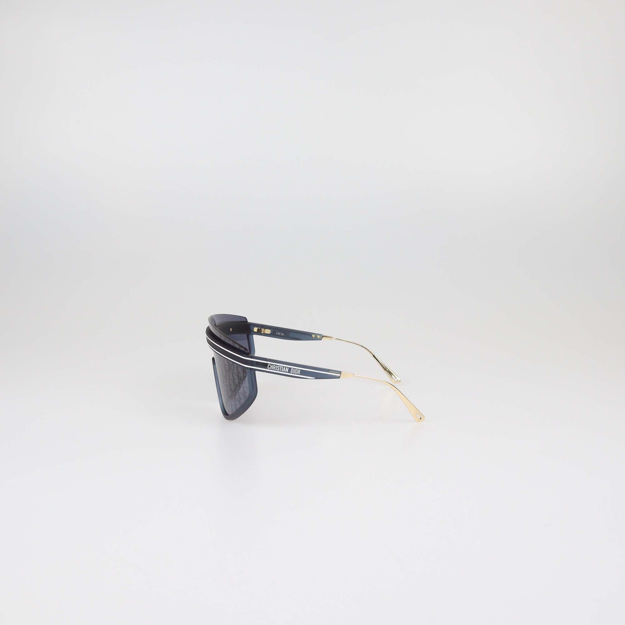 Christian Dior Navy Oblique DiorClub M2U Shield Sunglasses