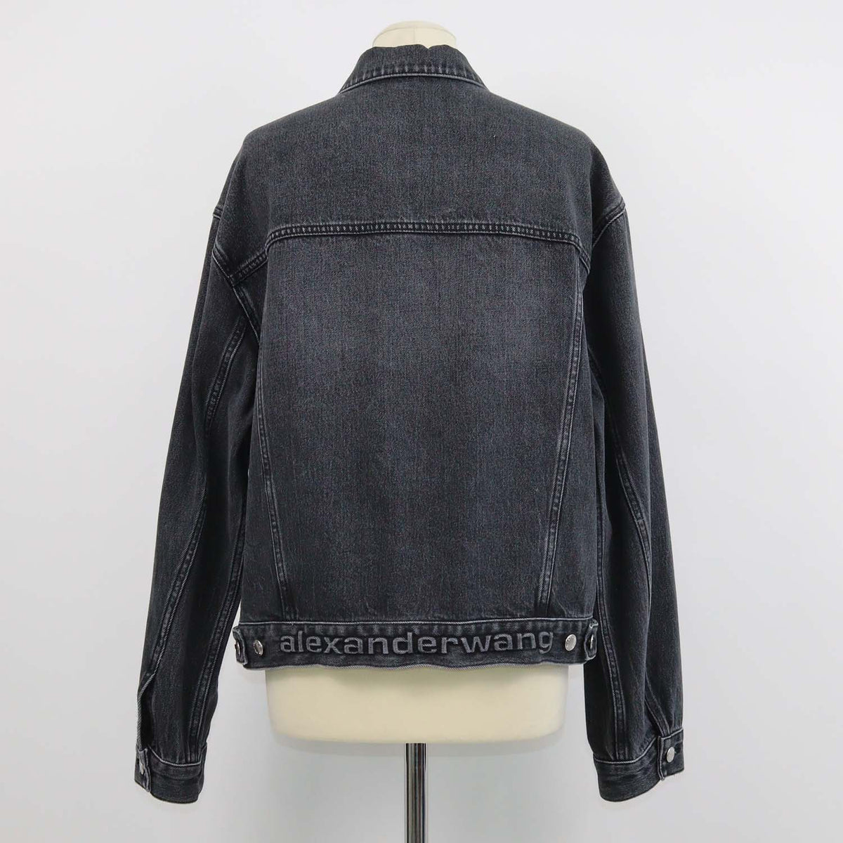 Alexander Wanf Black Denim Button Up Jacket