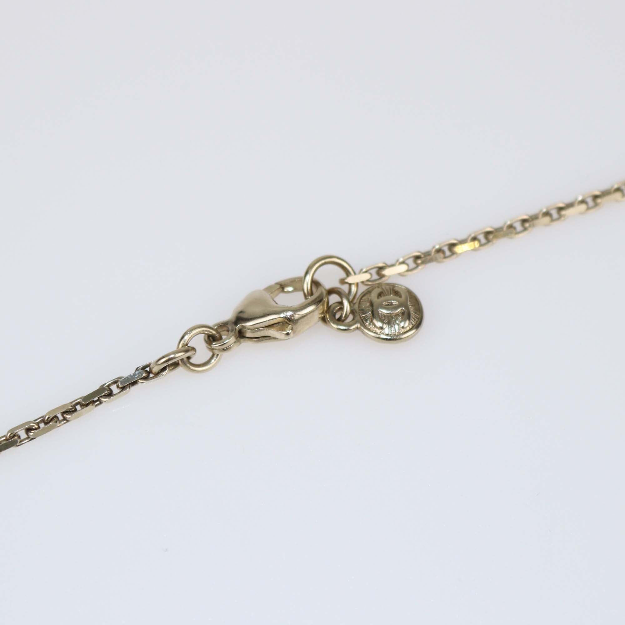 Chanel Gold Tone Owl CC Rhinestone Necklace Womens Chanel
