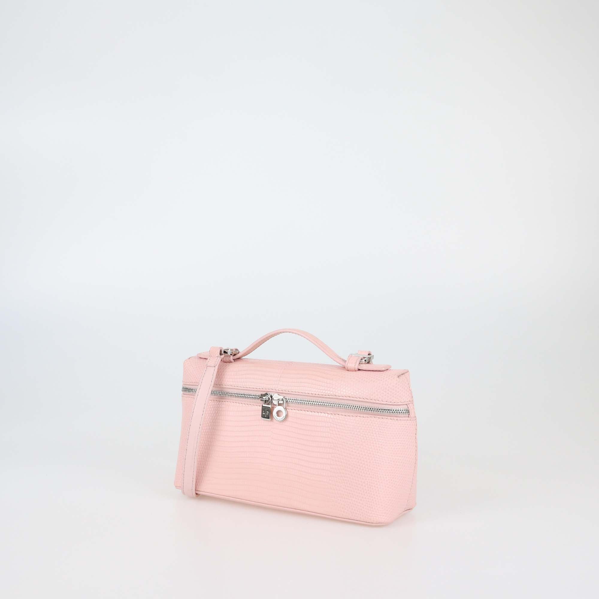 Loro Piana Pink Lizard Extra Pocket L19 Pouch