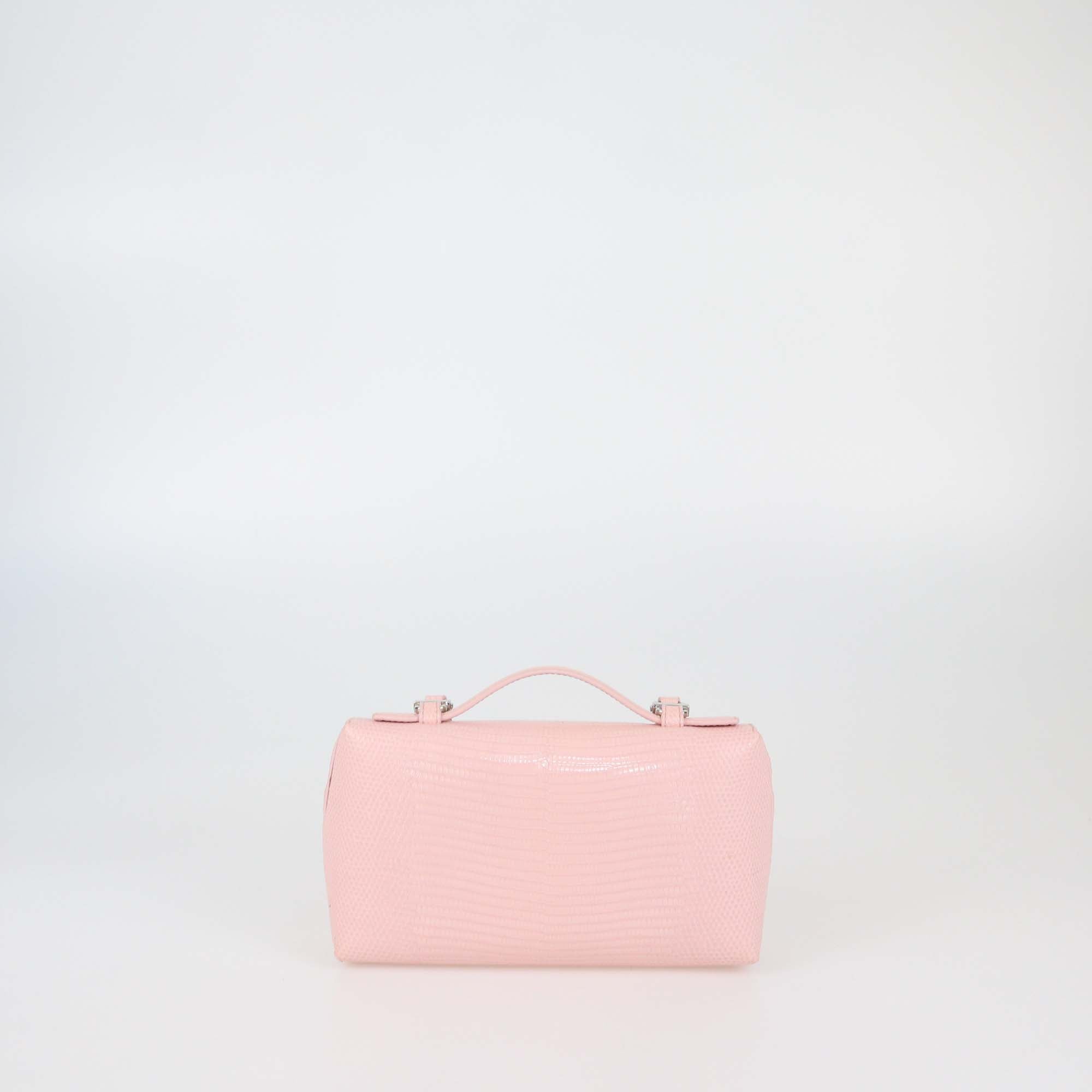 Loro Piana Pink Lizard Extra Pocket L19 Pouch