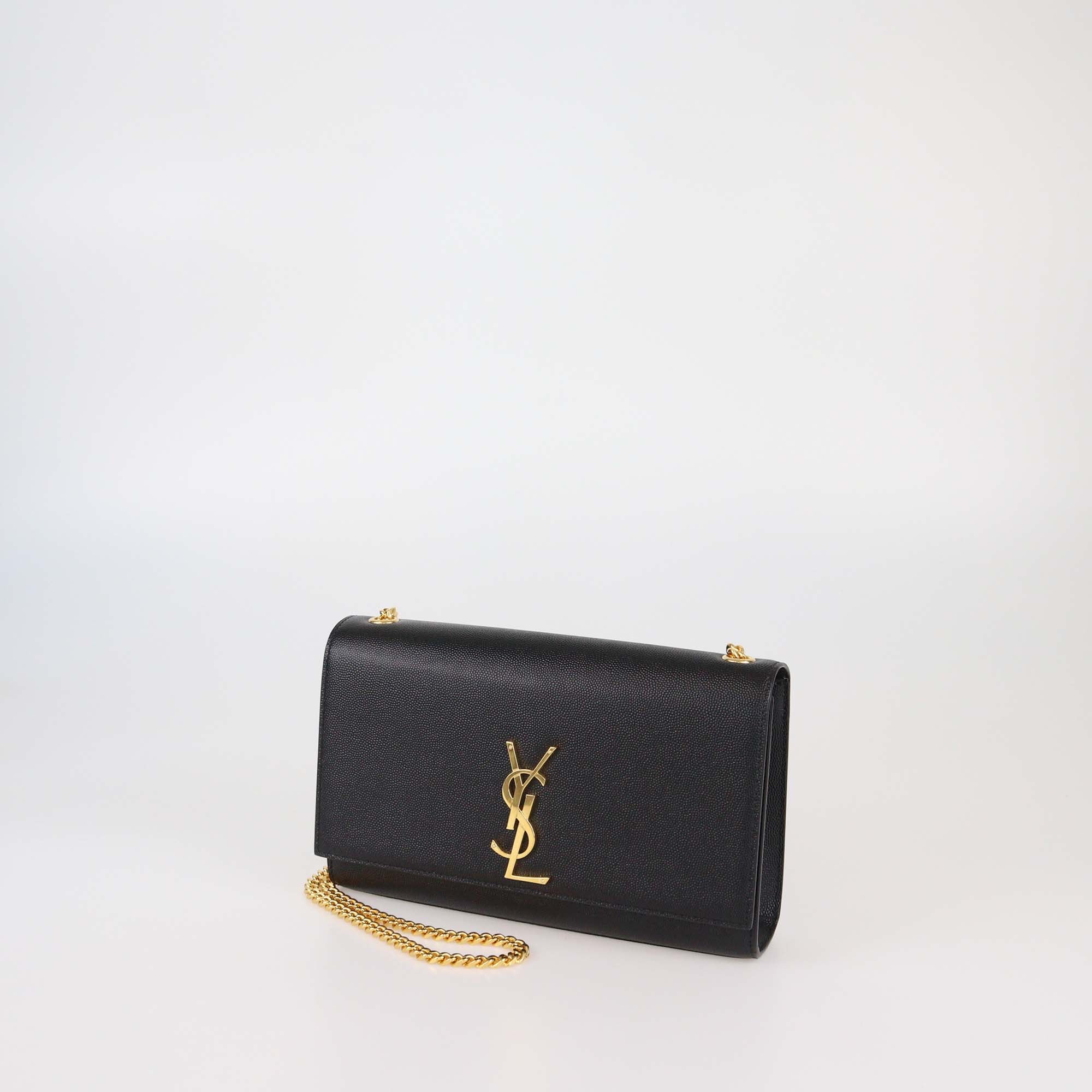 Saint Laurent Black Leather Medium Kate Shoulder Bag
