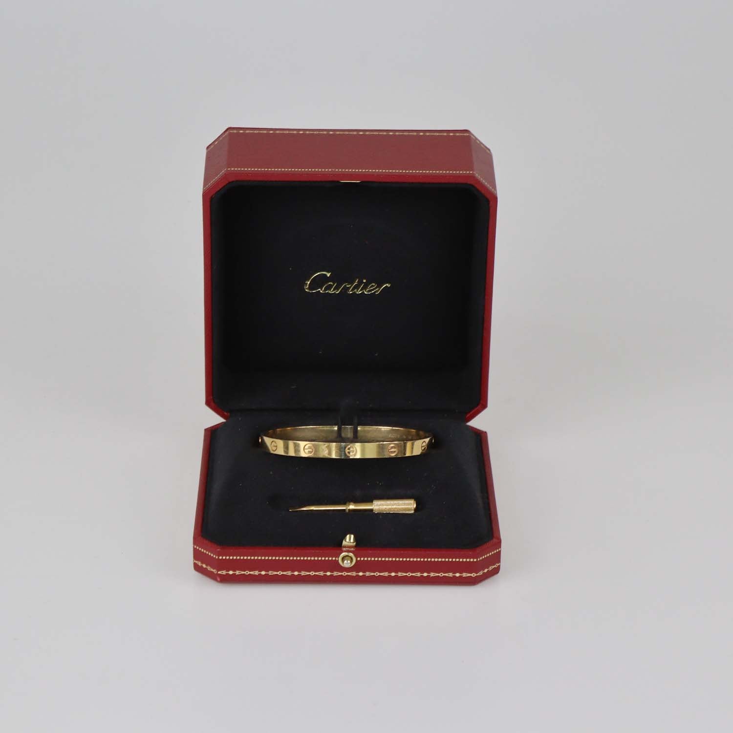 Cartier 18K Yellow Gold Classic Love Bangle Bracelet Size 20