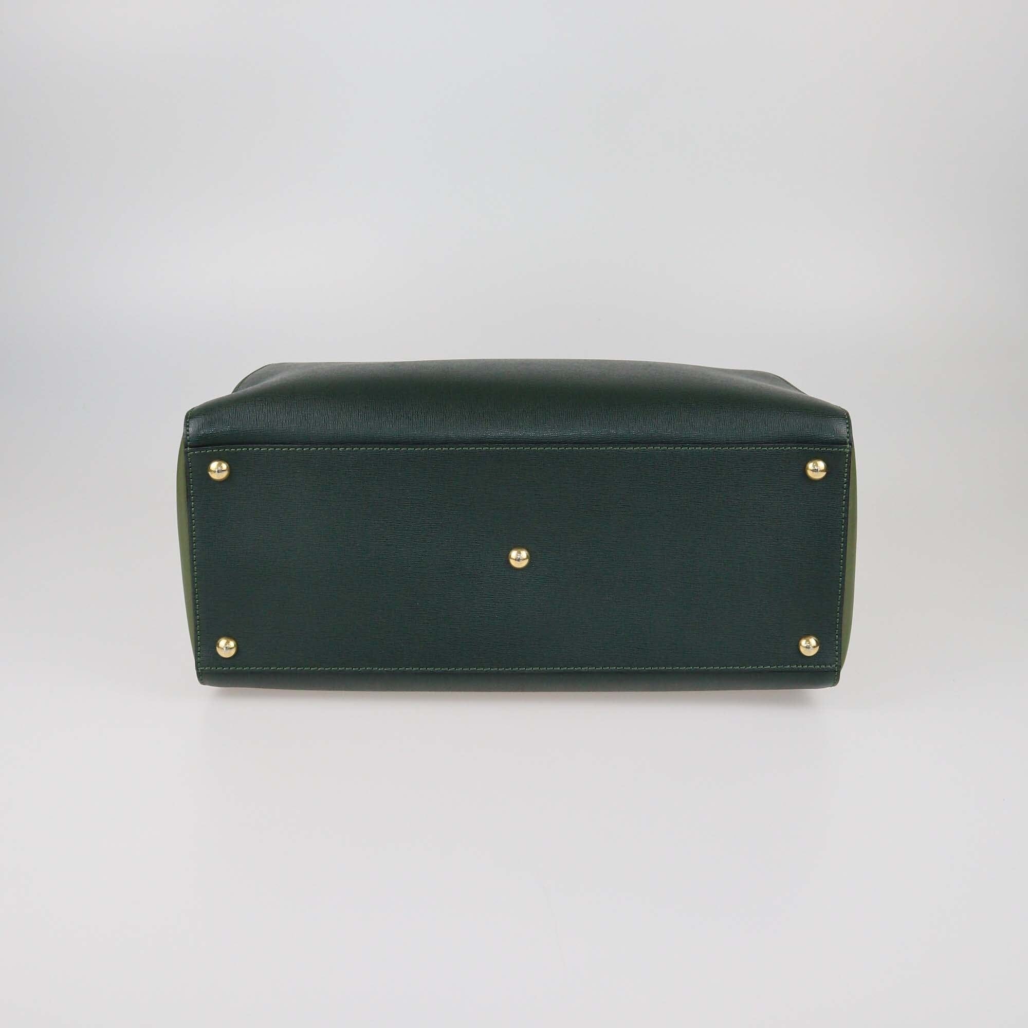 Fendi Green Medium 2Jours Tote Womens Fendi