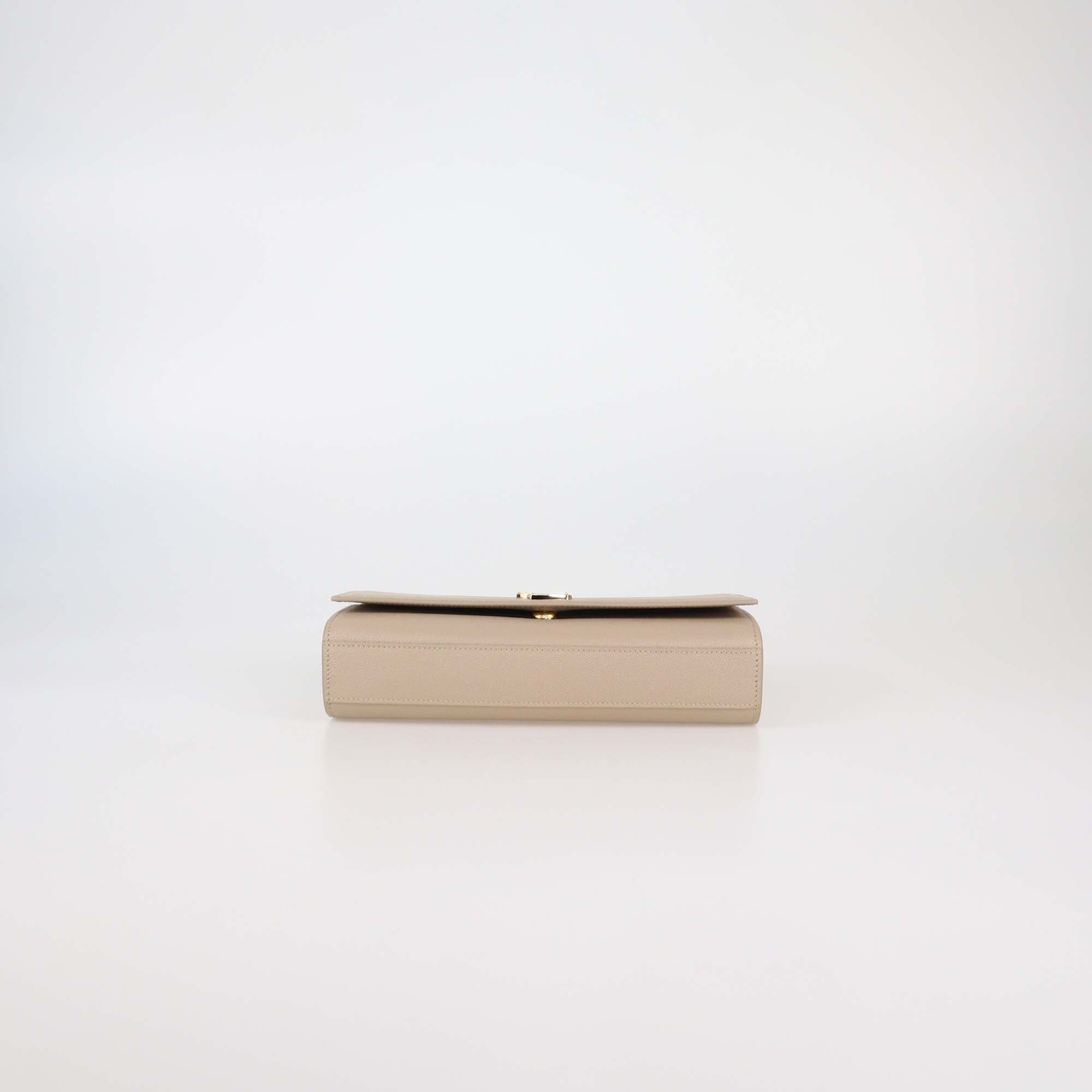 Saint Laurent Beige Leather Medium Kate Shoulder Bag