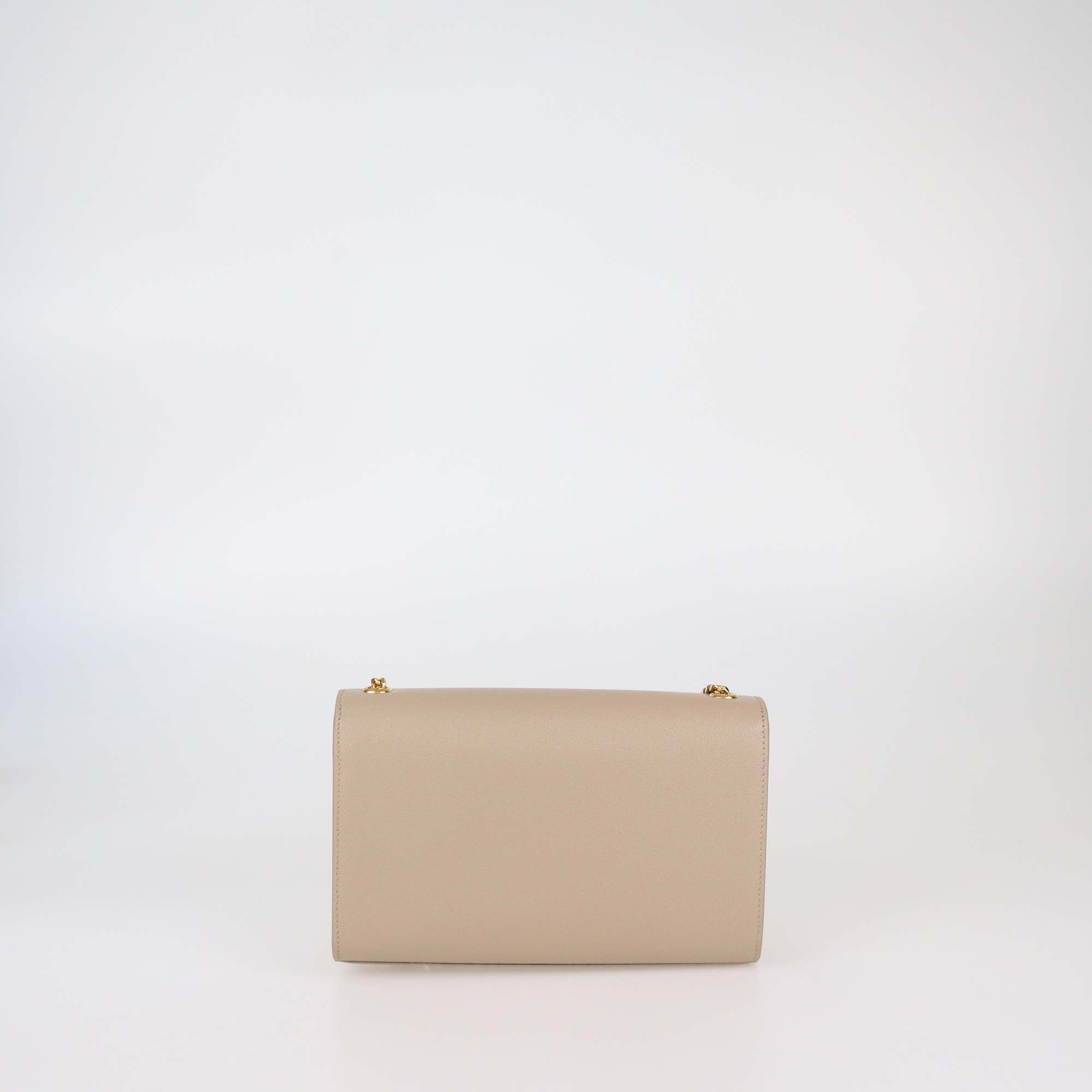 Saint Laurent Beige Leather Medium Kate Shoulder Bag