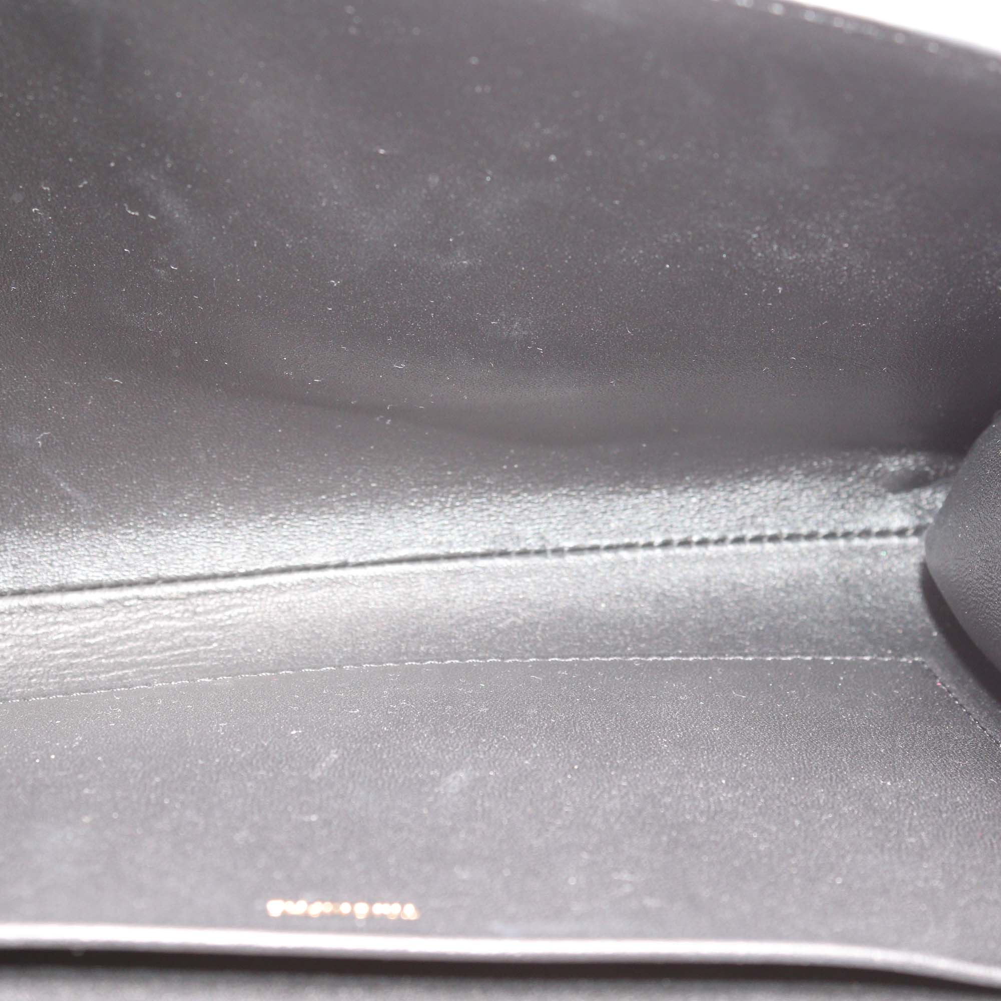 Celine Black Shiny Leather Triomphe Crossbody Bag