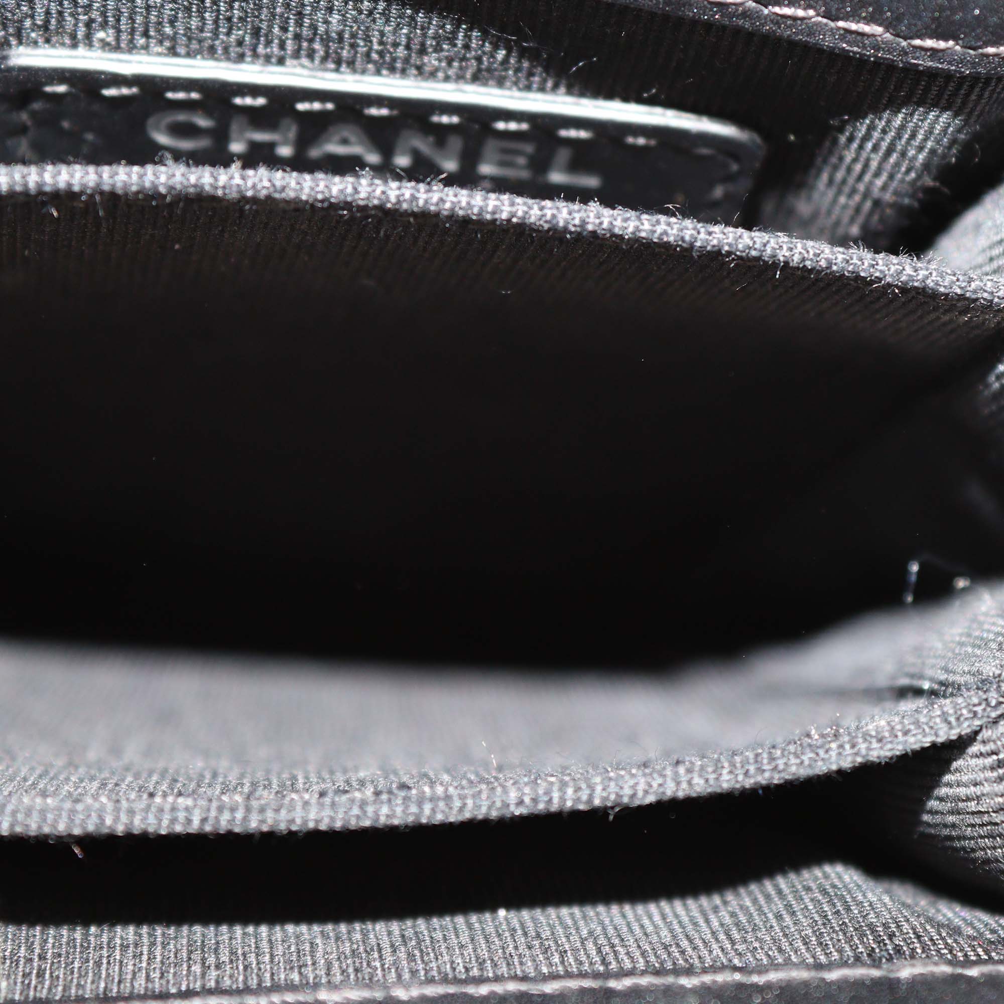 Chanel Black Quilted Leather CC Phone Holder Crossbody Bag