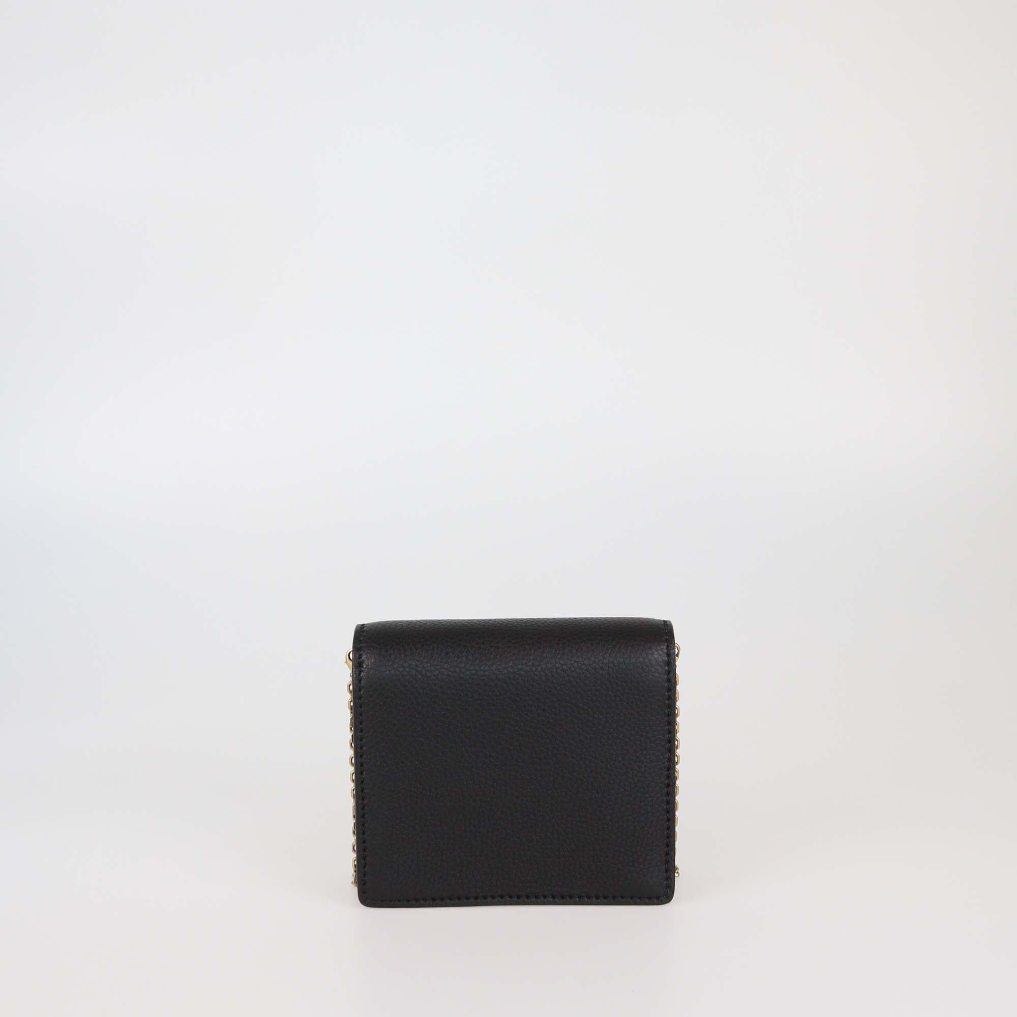 Christian Dior Black Leather D Bee Wallet On Chain