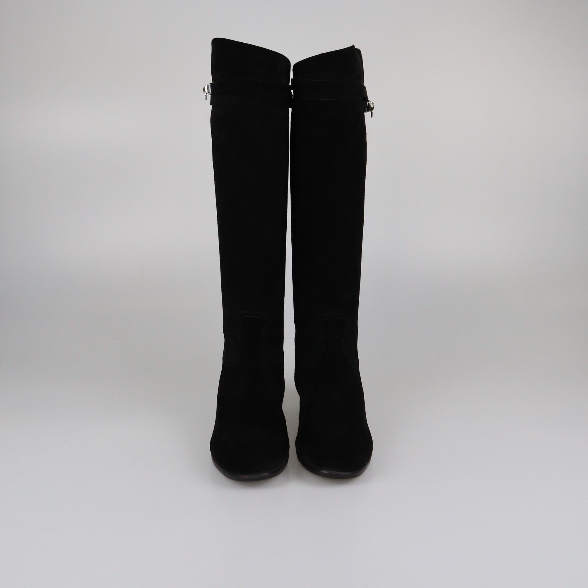 Hermes Black Collier De Chien High Boots Womens Hermes