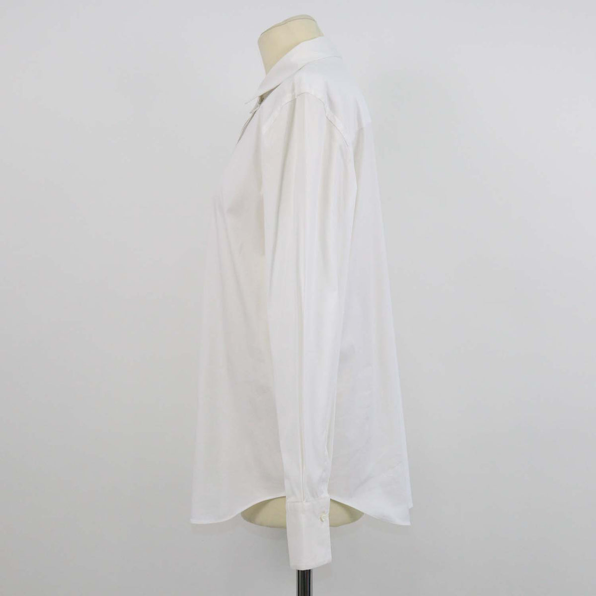 Brunello Cucinelli White Blend Cotton Poplin Longsleeve Shirt