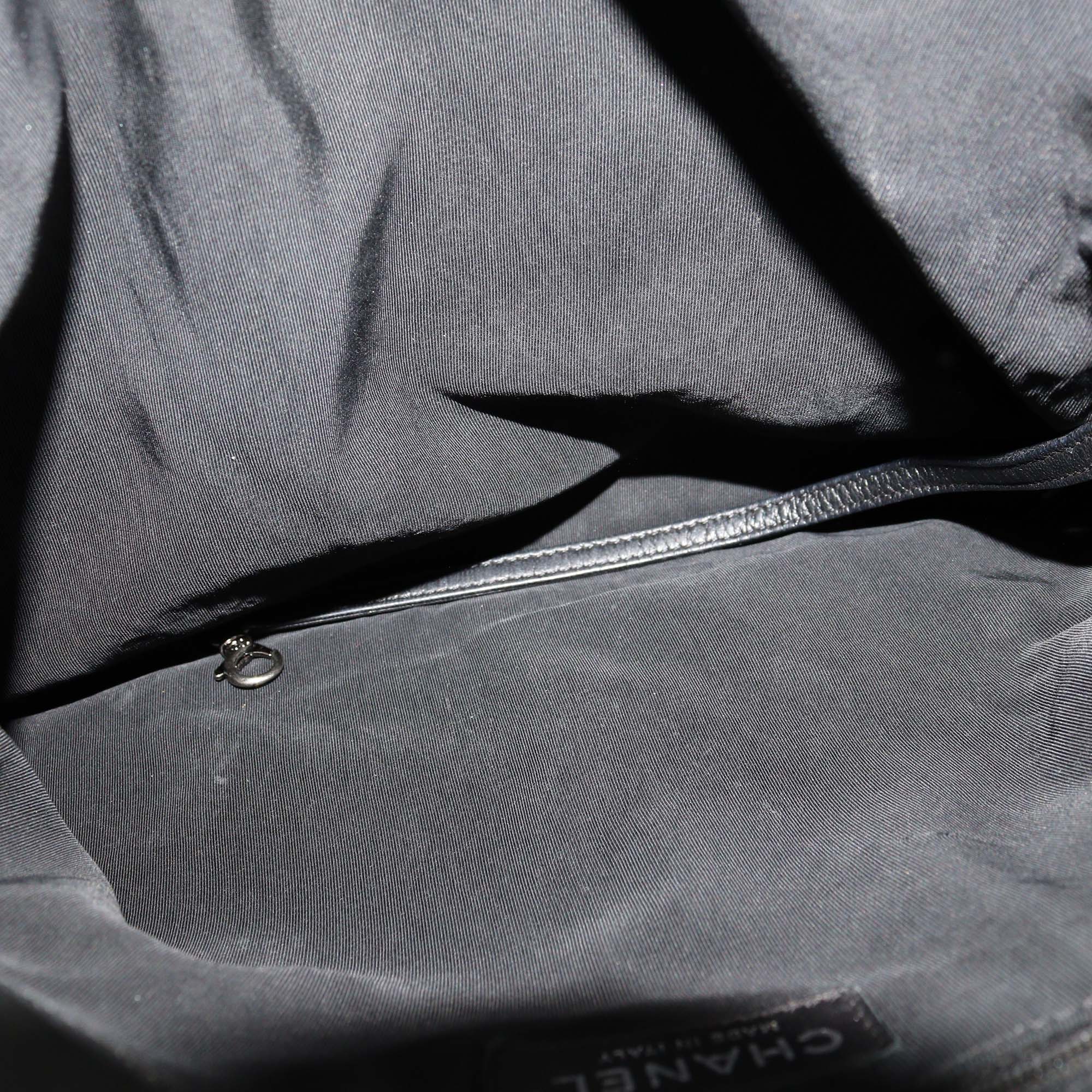 Chanel Black Quilted Leather Girl Shoulder Bag