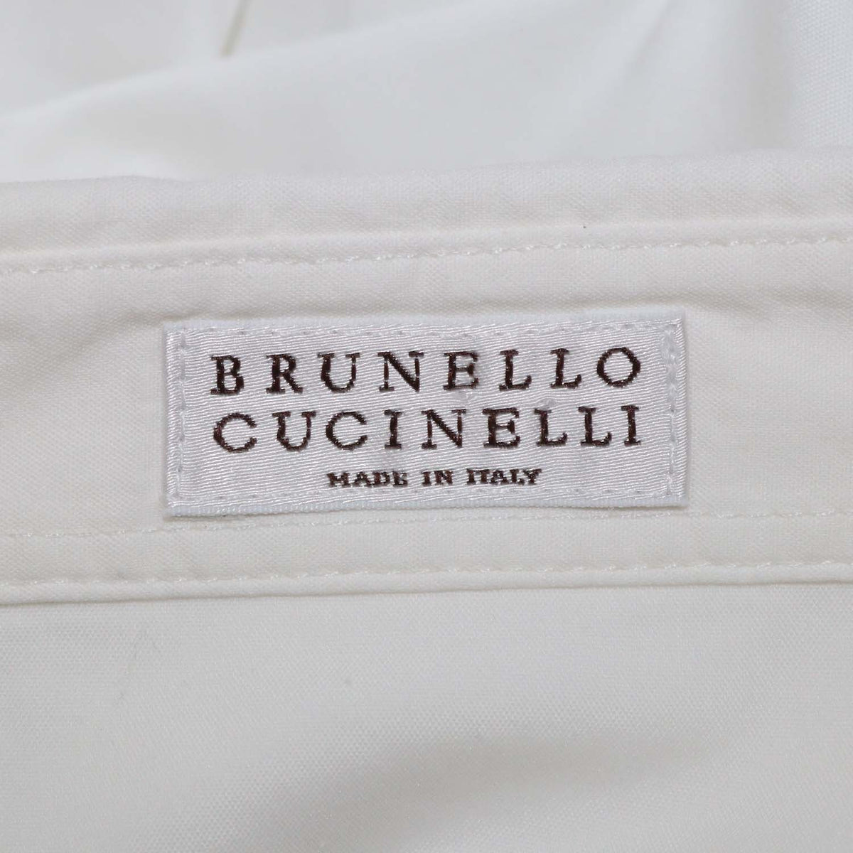 Brunello Cucinelli White Blend Cotton Poplin Longsleeve Shirt