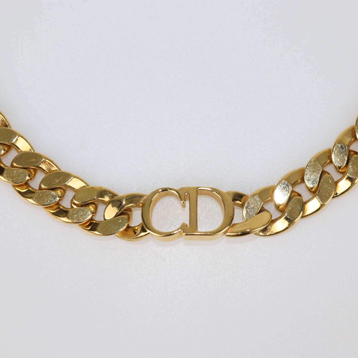 Christian Dior Gold Tone CD Danseuse Etoile Choker Necklace