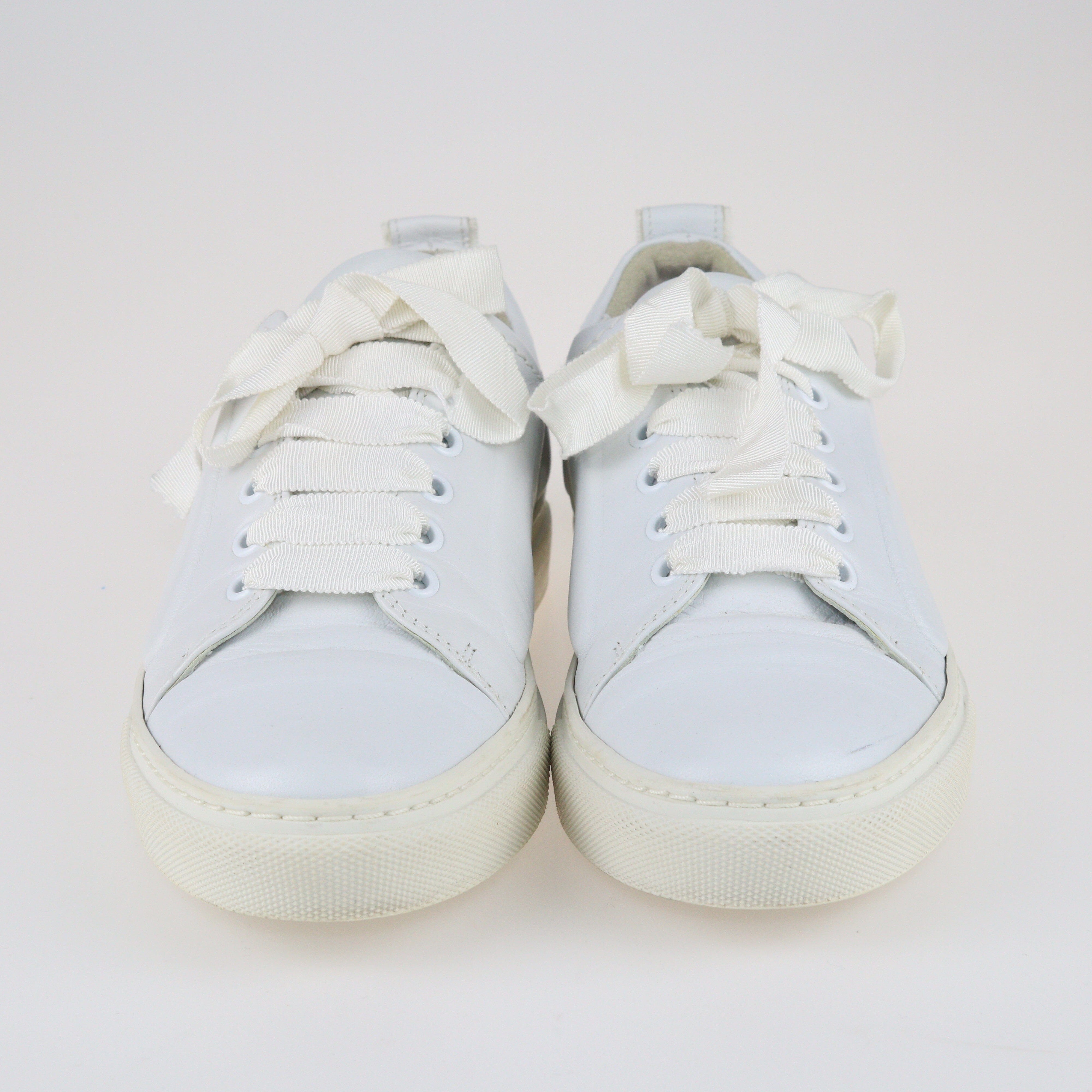 White DBB1 Low Top Sneakers Shoes Lanvin 