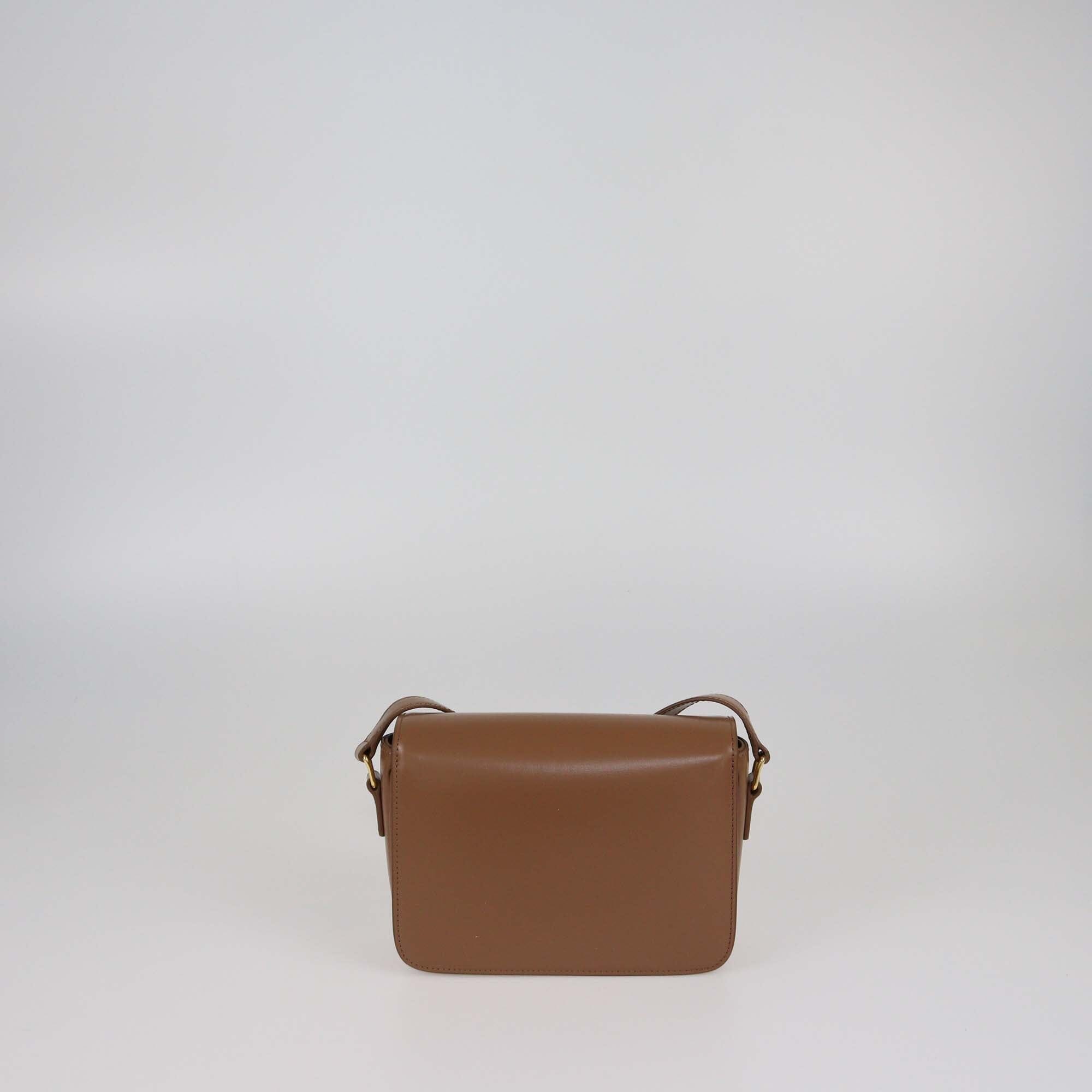 Celine Brown Teen Triomphe Shoulder Bag Womens Celine