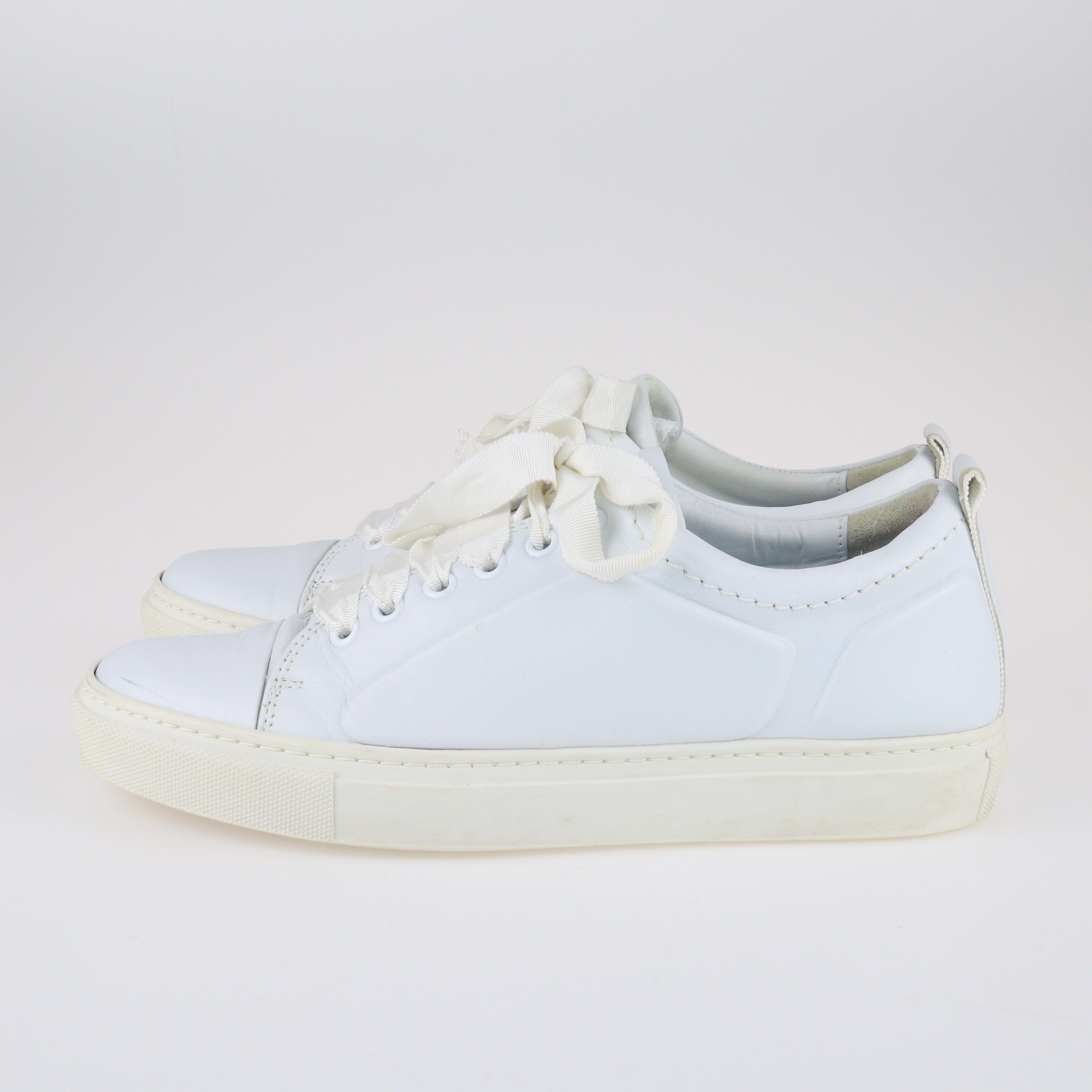 White DBB1 Low Top Sneakers Shoes Lanvin