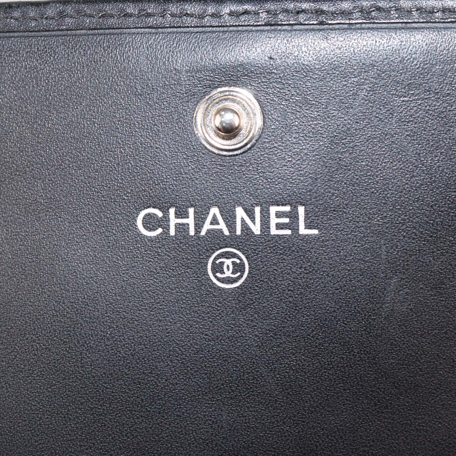 Chanel Black Leather Quilted Cambon Flap Continental Wallet