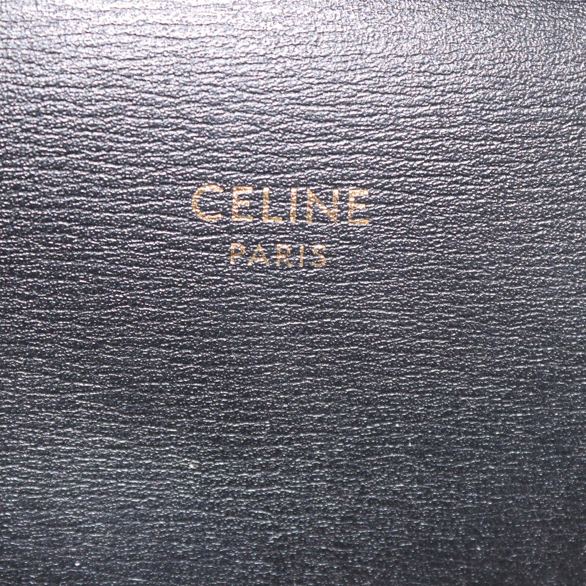Celine Black Leather Phone Holder w/Strap