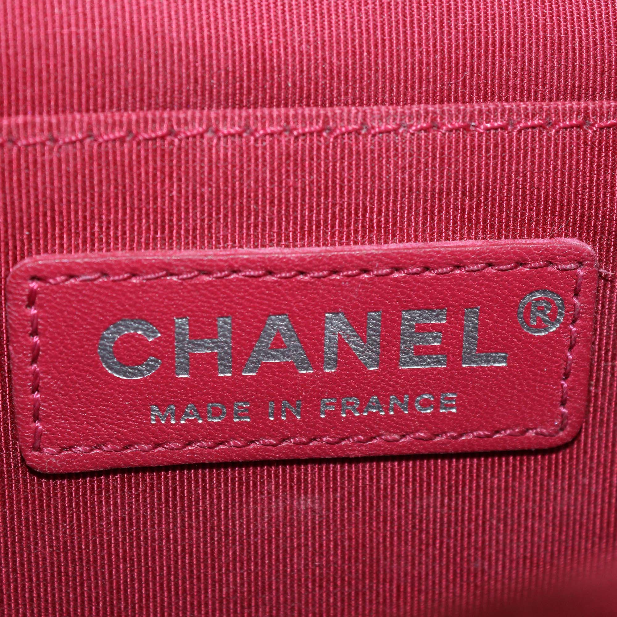 Chanel Beige/Black Leather Small Gabrielle Bucket Bag