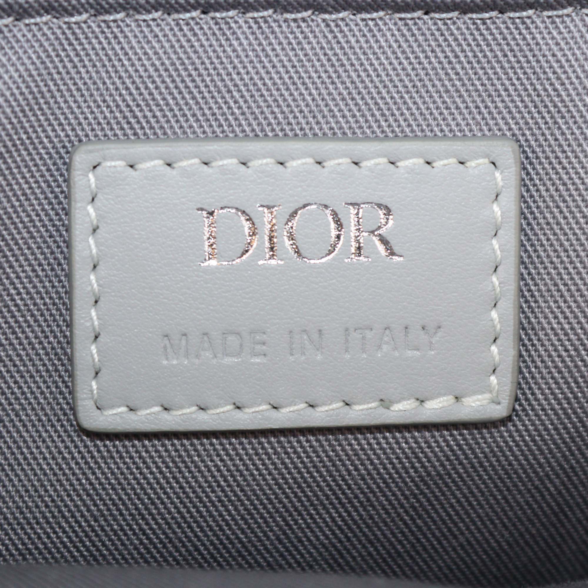 Christian Dior Grey CD Diamond Coated Canvas Rider Backpack
