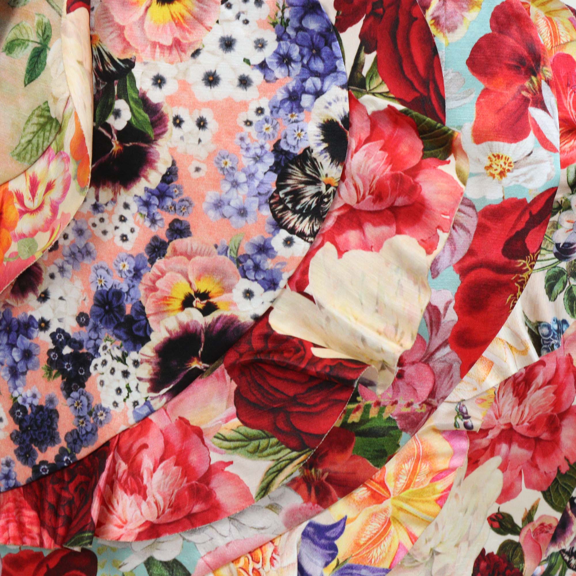 Zimmermann Multicolor Linen Spliced Floral Wonderland Frill Mini Skirt