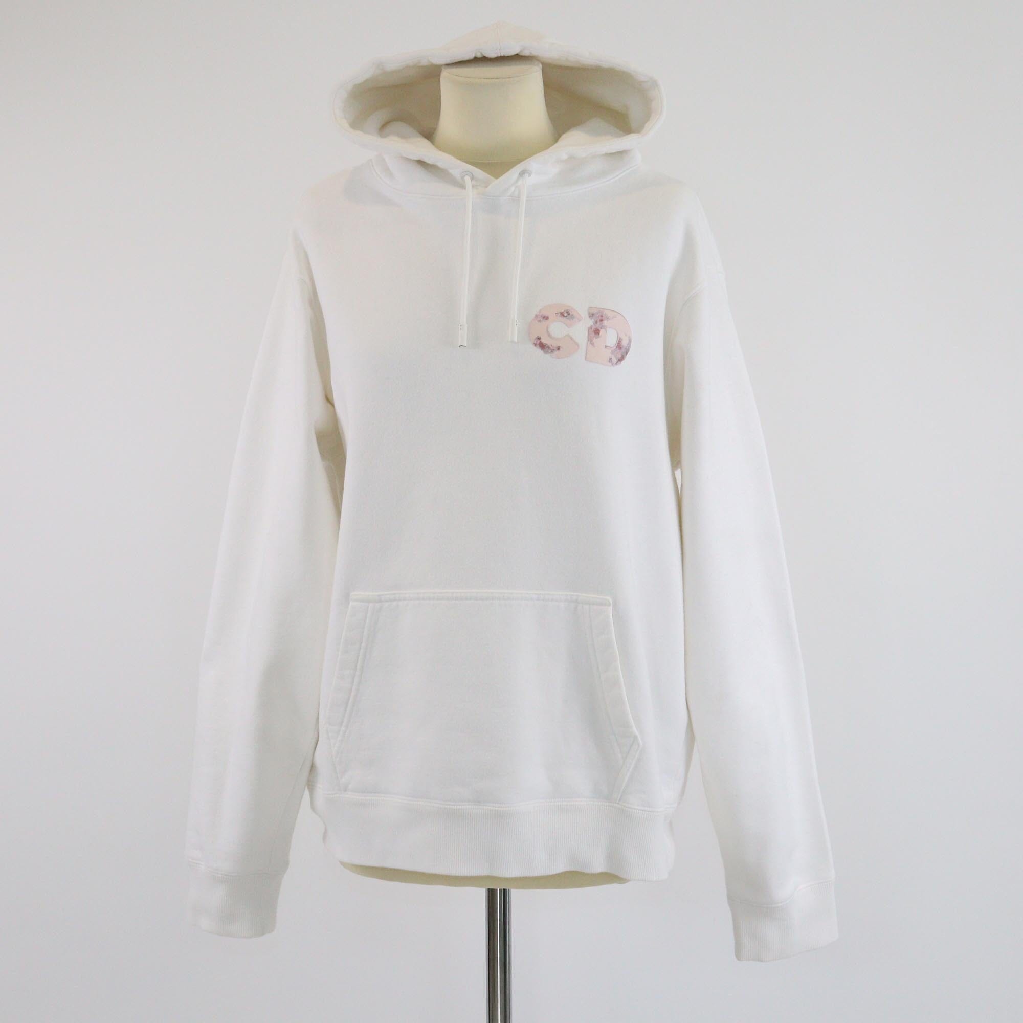 Christian Dior x Daniel Arsham White CD Basketball Hoodie Sweatshirt Mens Christian Dior x Daniel Arsham