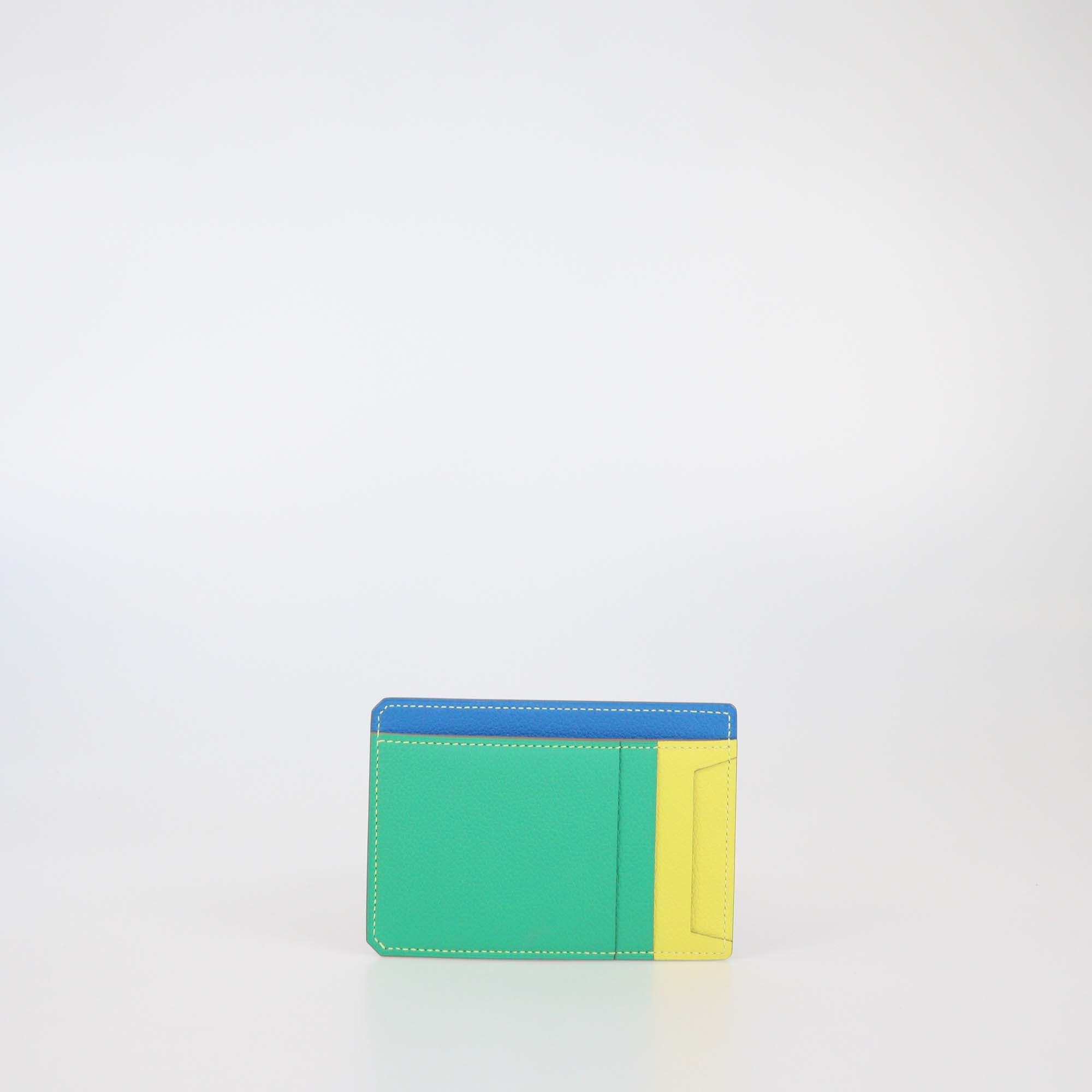 Hermes Multicolor Evercolor Colorblock 8CC City Card Holder