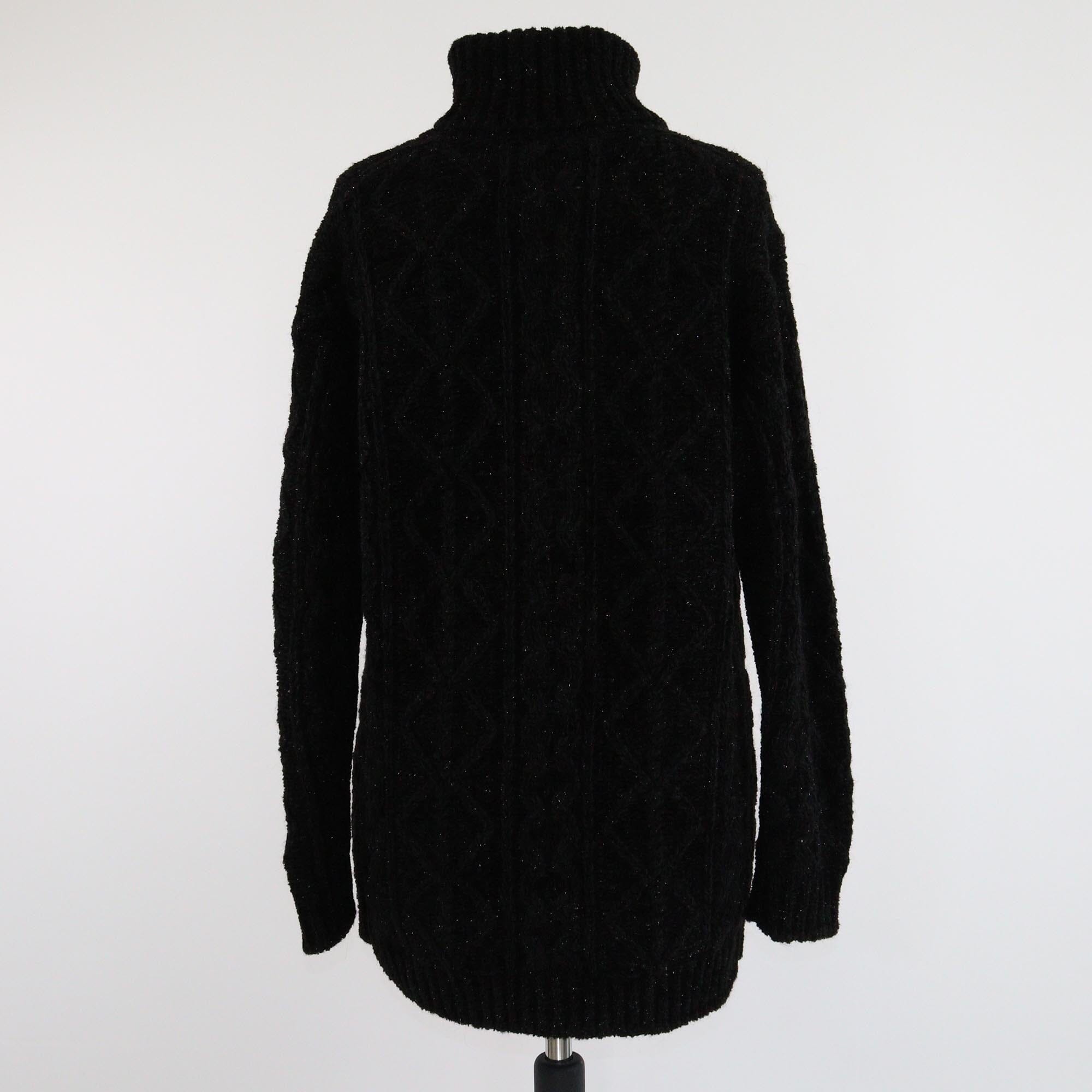 Dolce & Gabbana Black Knit Glitter Longsleeve Cardigan Womens Dolce & Gabbana