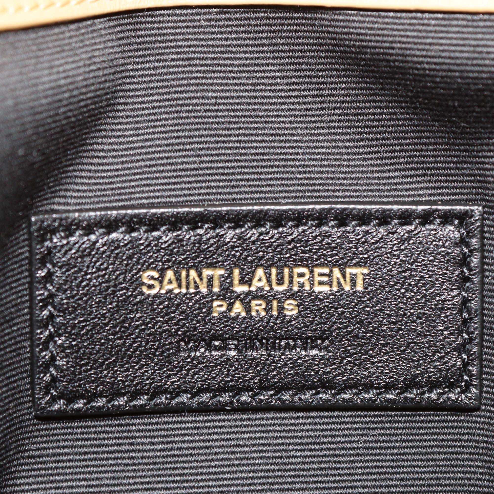 Saint Laurent Natural Raffia Small Uptown Pouch Womens Saint Laurent