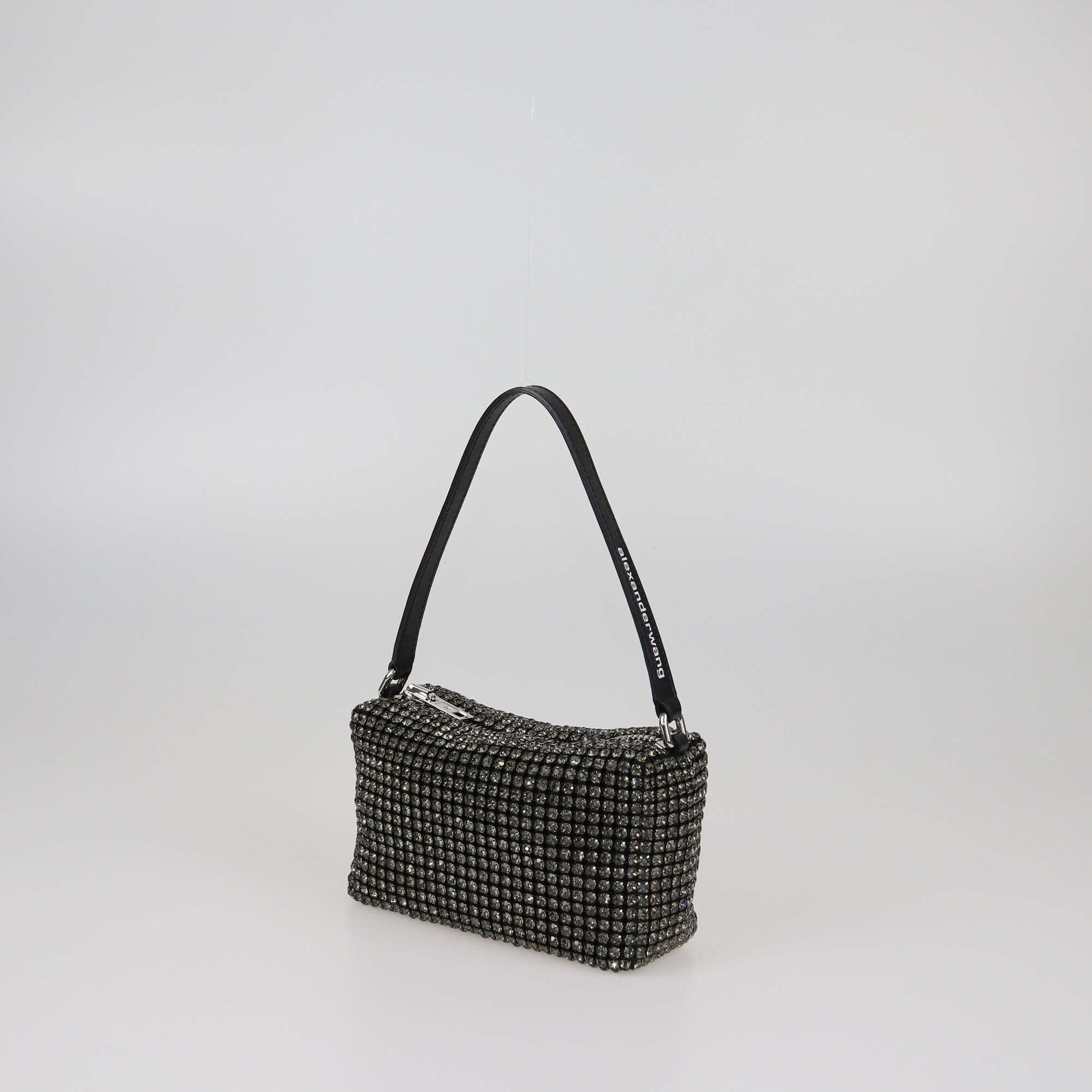 Alexander Wang Black Medium Crystal Heiress Pouch Womens Alexander Wang