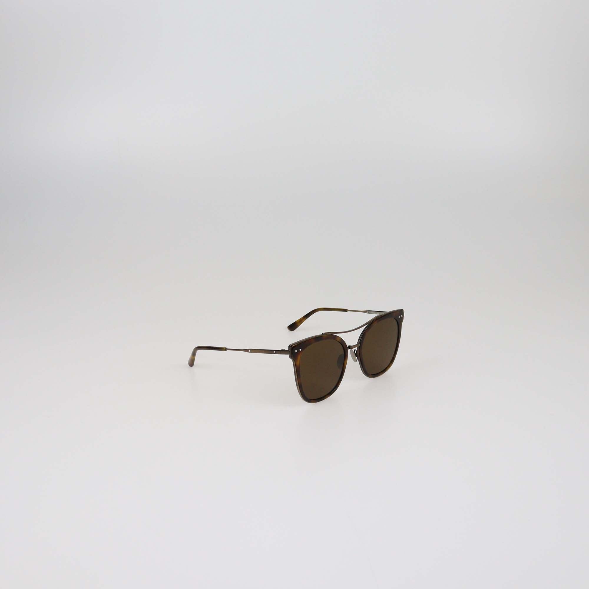 Bottega Veneta Brown Tortoise Square Sunglasses Womens Bottega Veneta