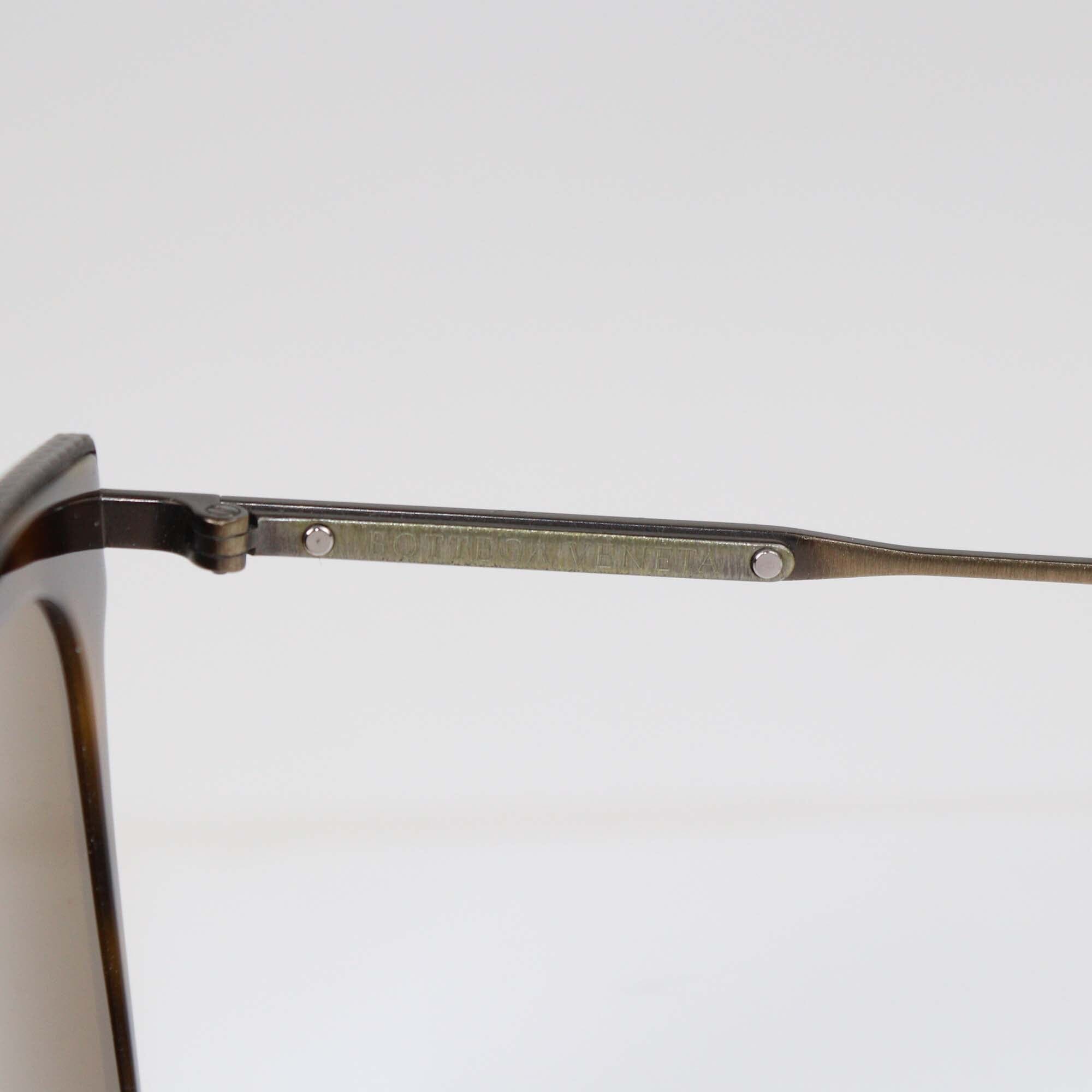Bottega Veneta Brown Tortoise Square Sunglasses Womens Bottega Veneta