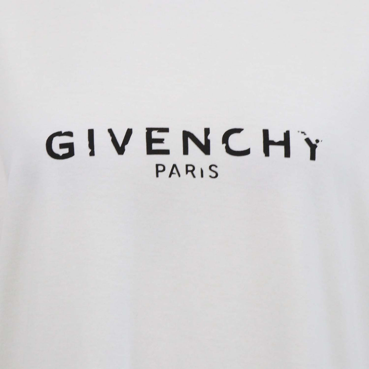 Givenchy White Cotton Logo Printed Crew Neck T-Shirt