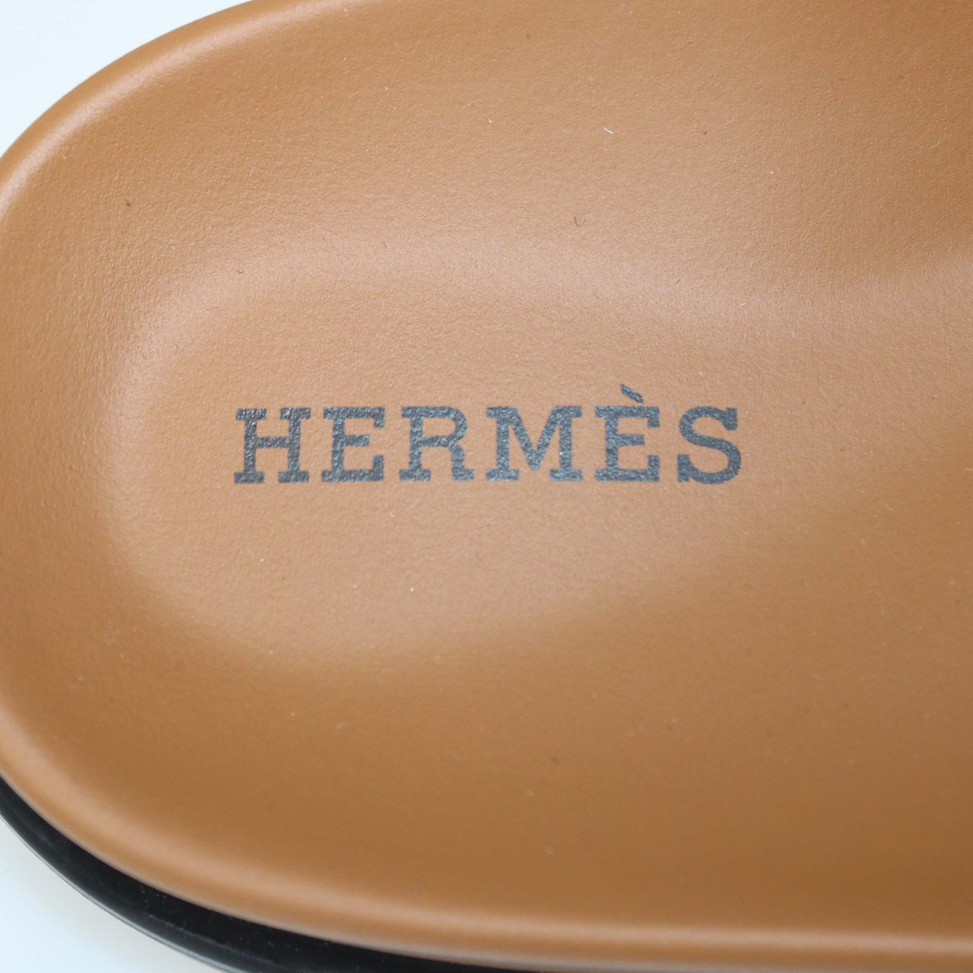 Hermes Bleu Cristaux/Naturel Suede Extra Sandals