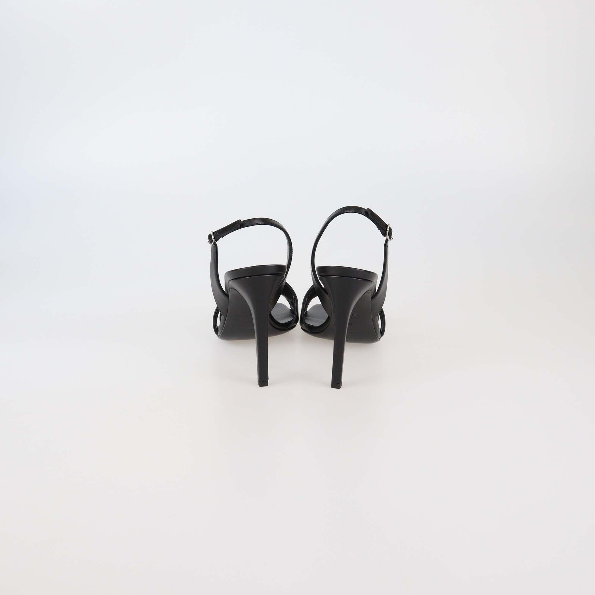 Hermes Black Leather Holy 105 Sandals