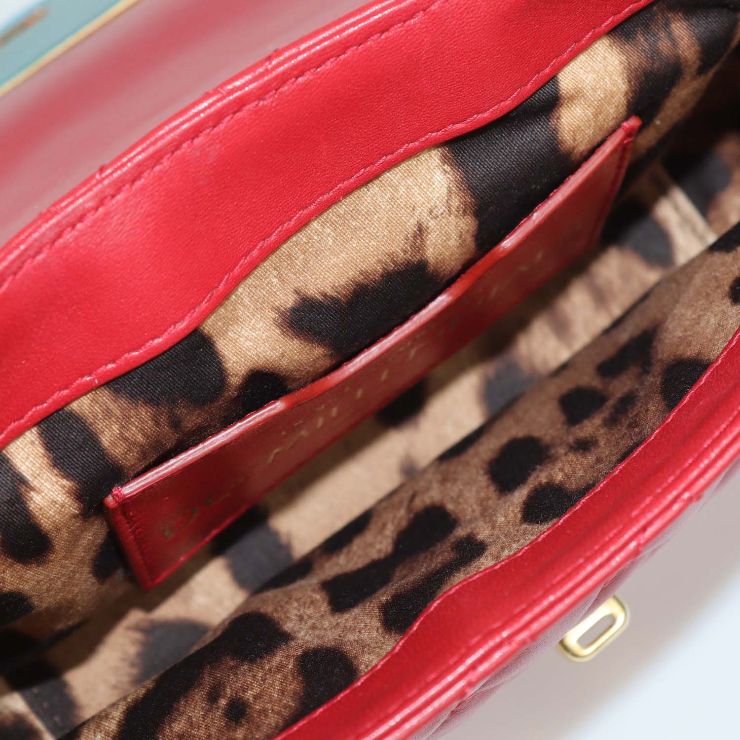 Dolce & Gabbana Red Quilted Leather DG Millennials Crystal Crossbody Bag