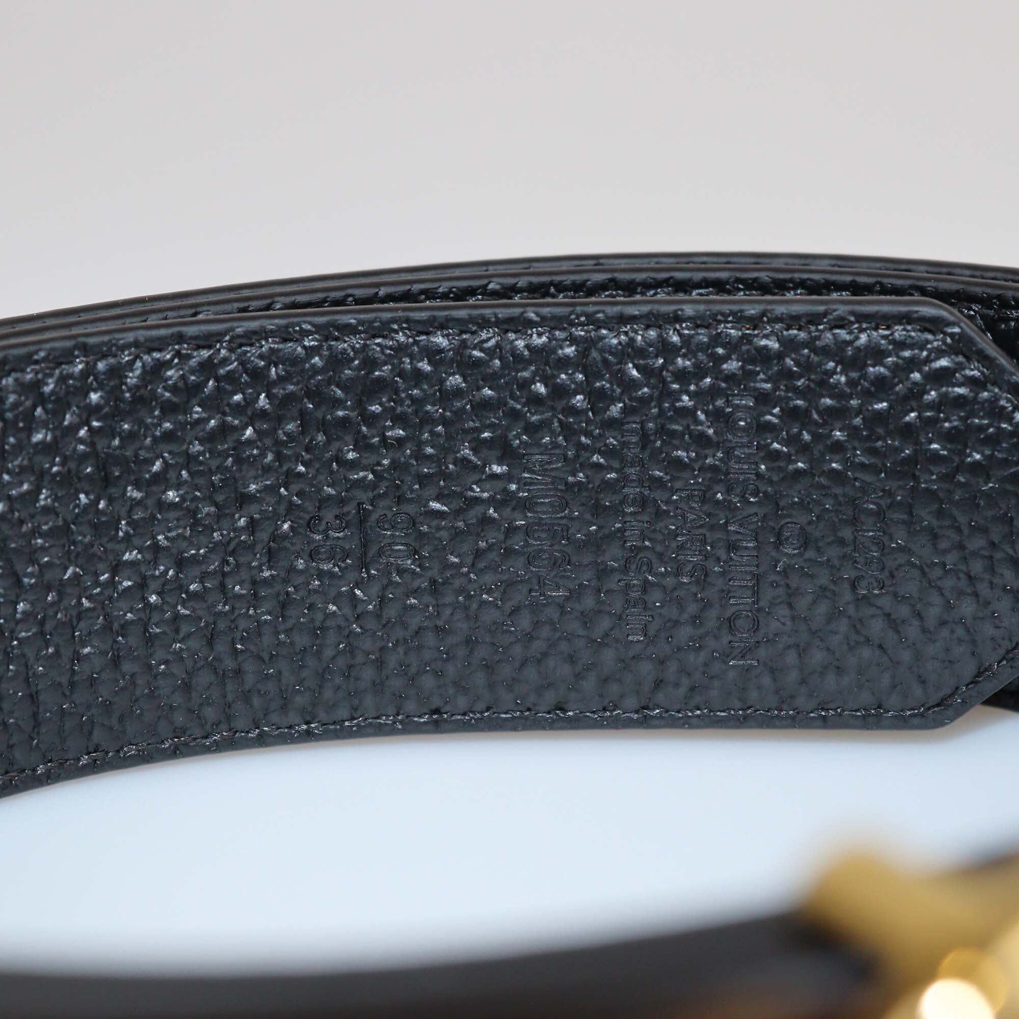 Louis Vuitton Black Monogram LV Circle Reversible Belt Womens Louis Vuitton