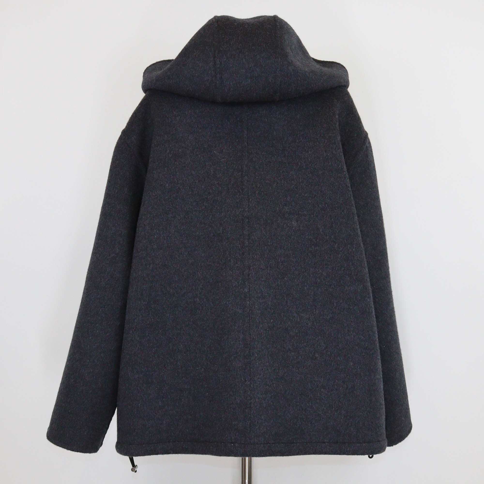 Gucci Grey Wool Embroidered Hooded Zip Up Jacket