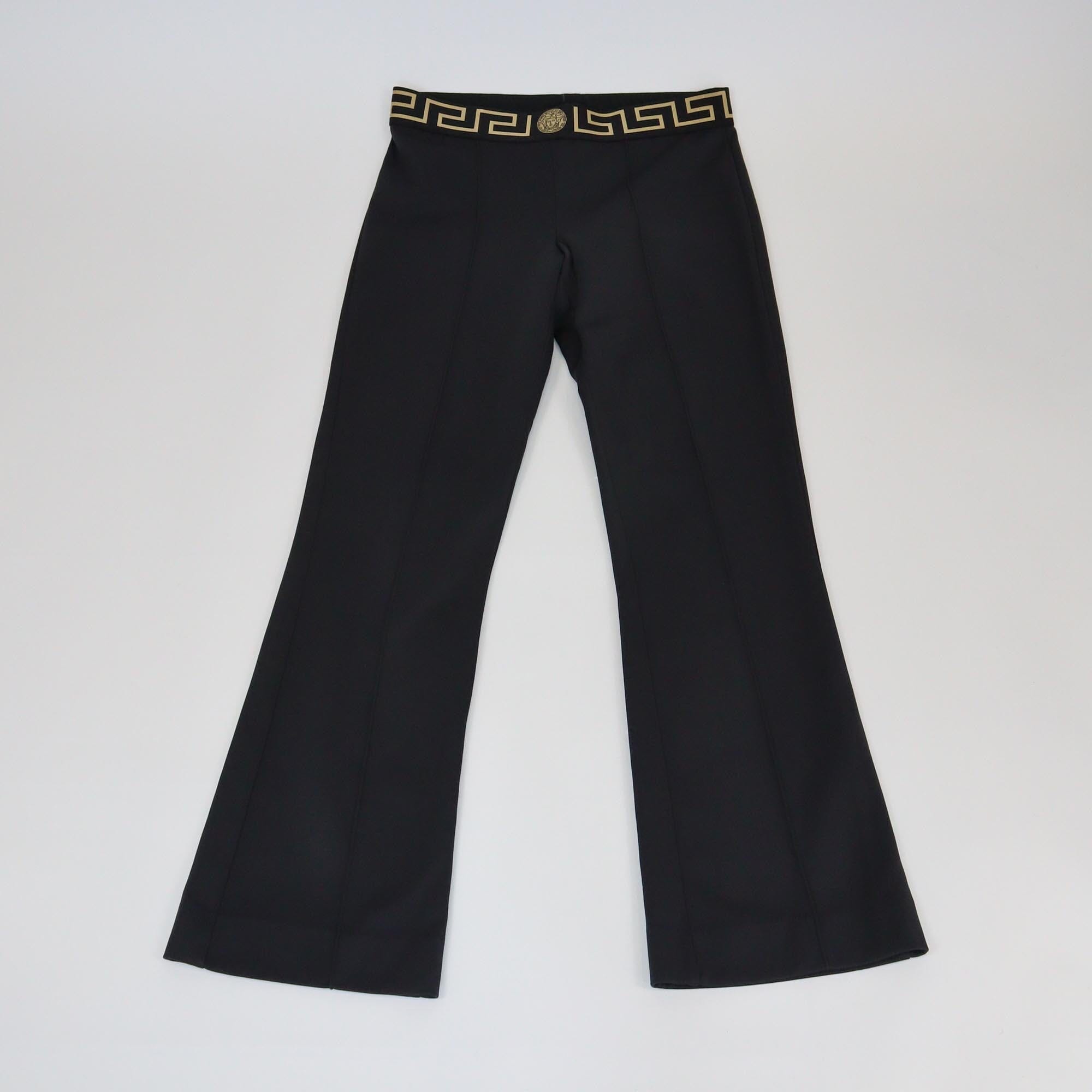 Versace Black Medusa Greca Border Long Underwear Womens Versace