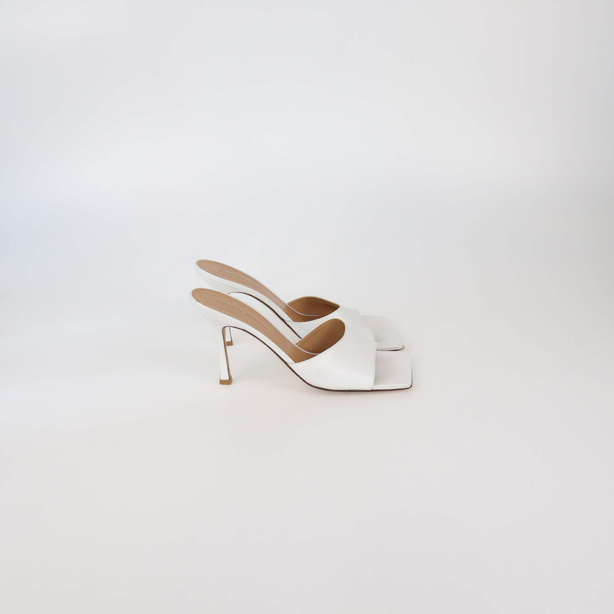 Bottega Veneta White Stretch Sandals