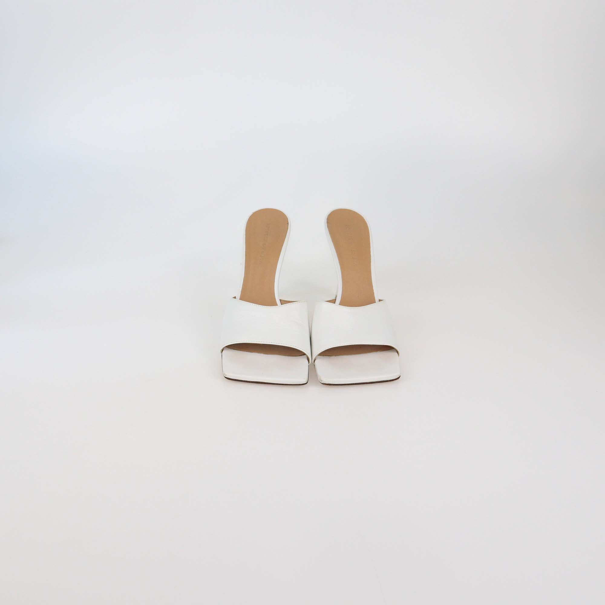 Bottega Veneta White Stretch Sandals